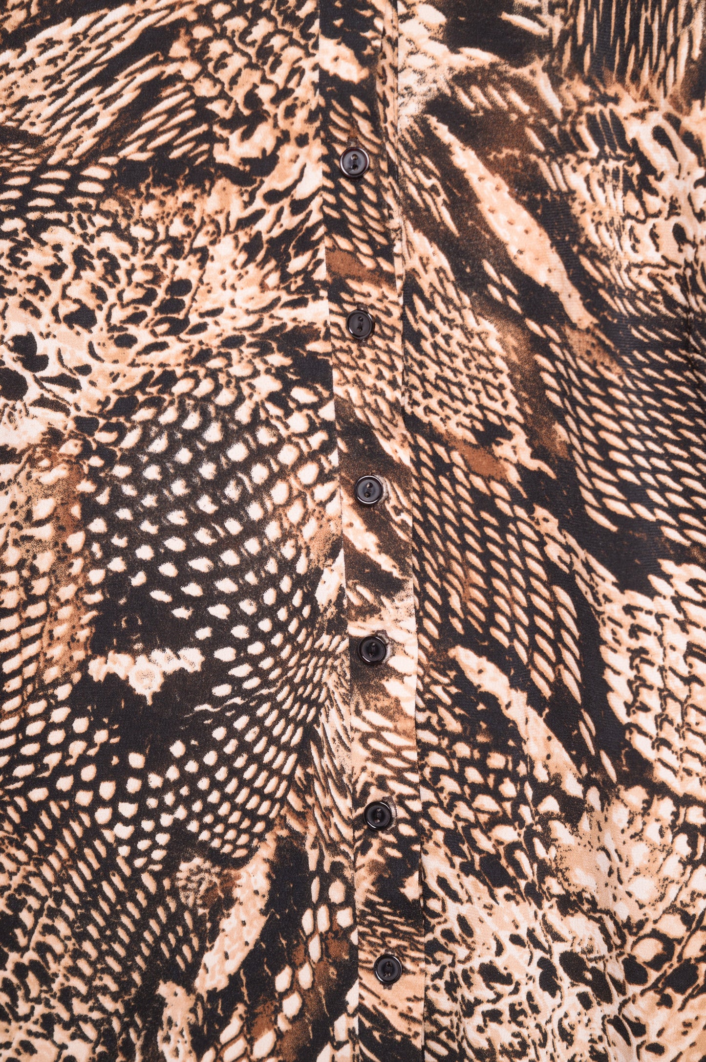 Y2K Snake Print Button Top