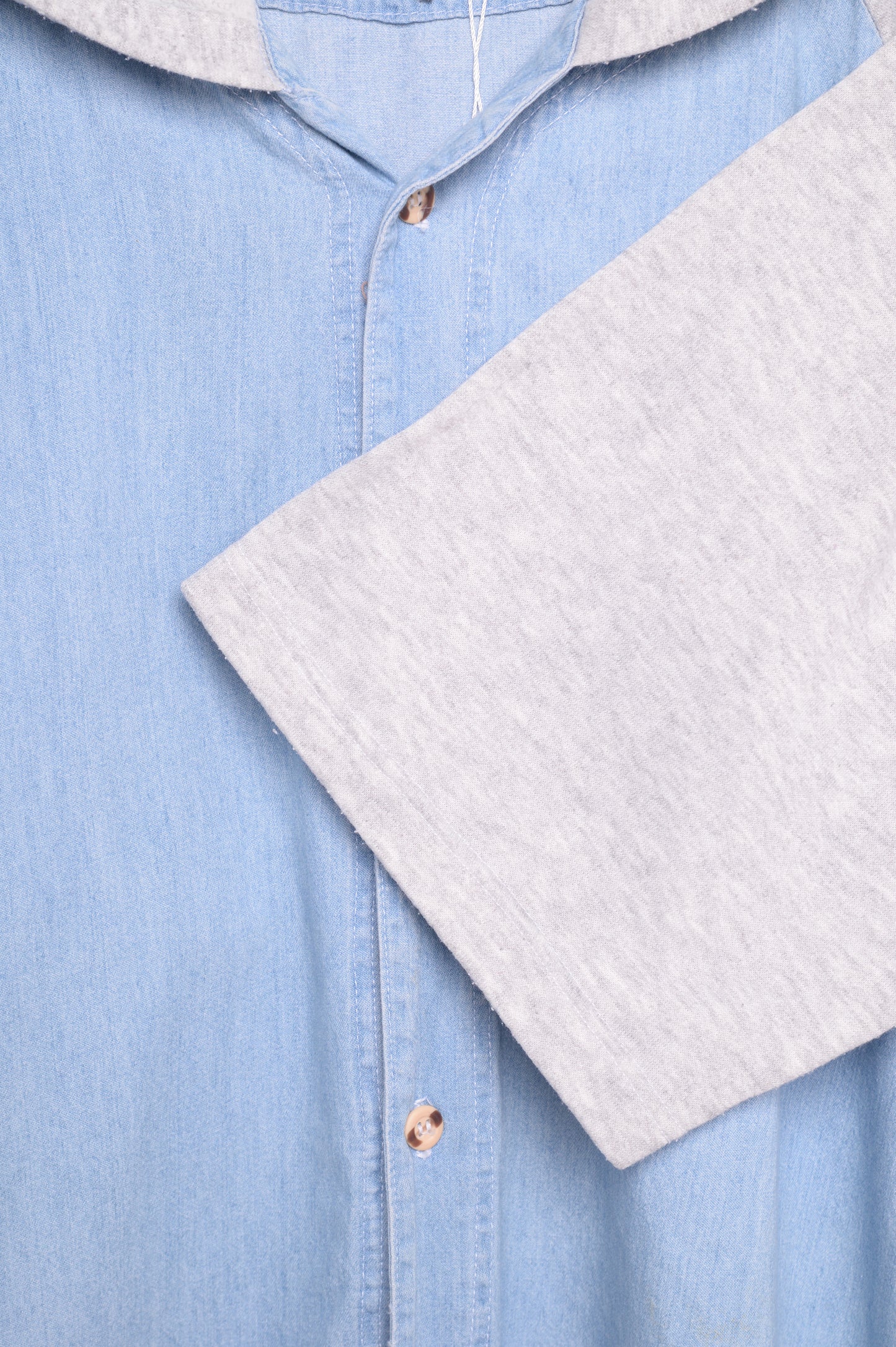 1990s Hooded Denim Shirt