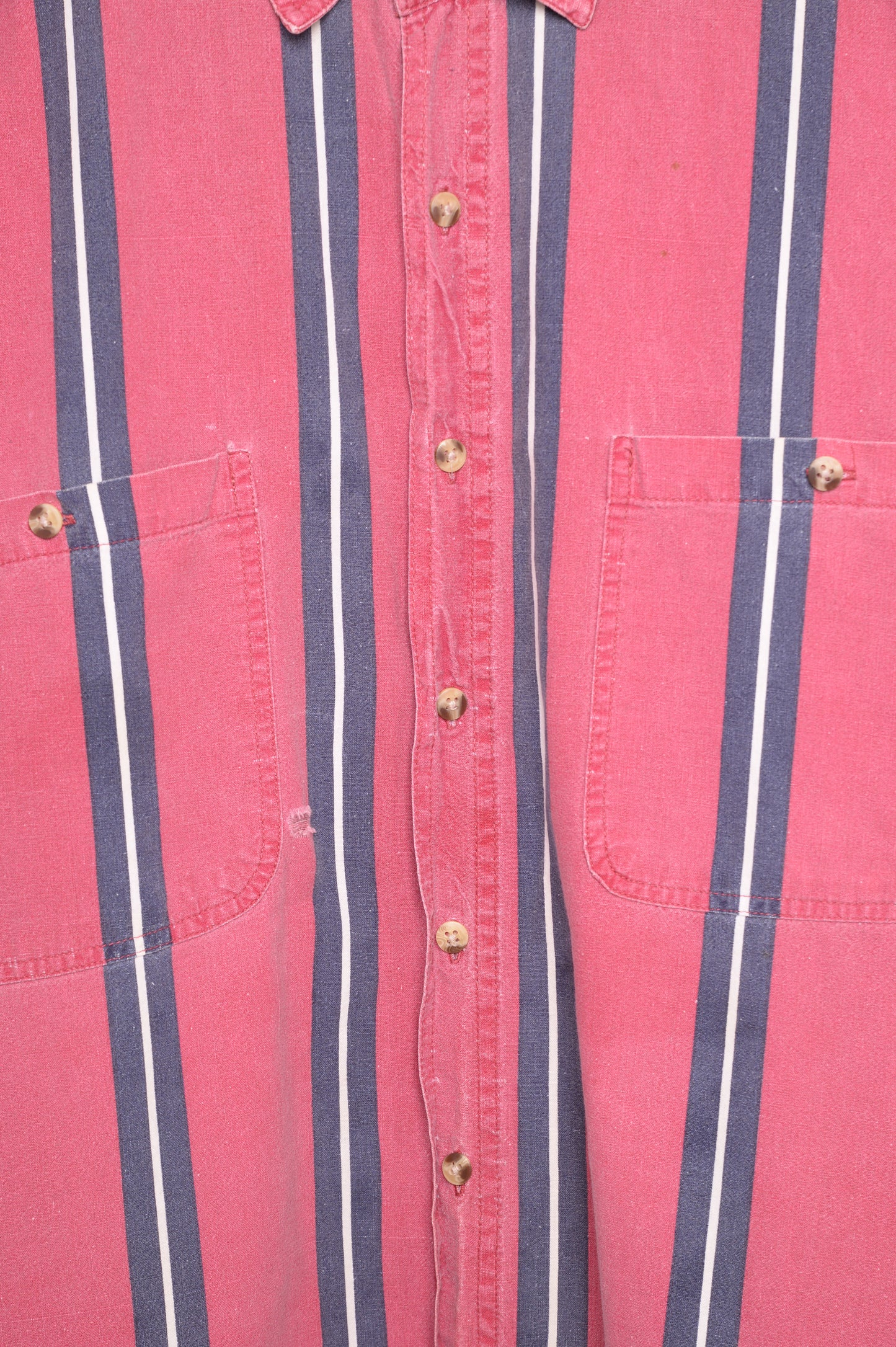 1990s Faded Striped Button Down