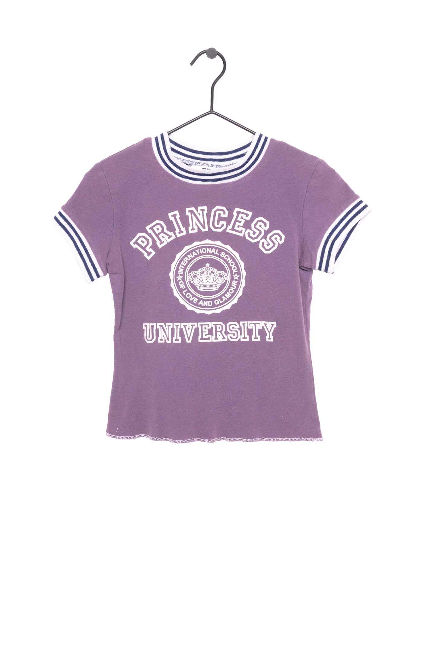 Y2K Princess University Baby Tee