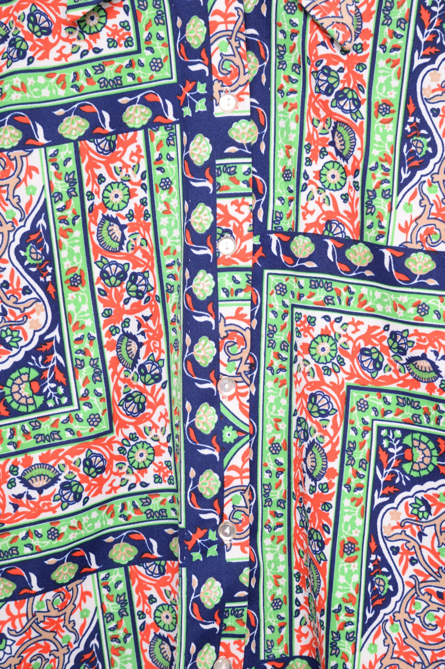 1970s Floral Button Top