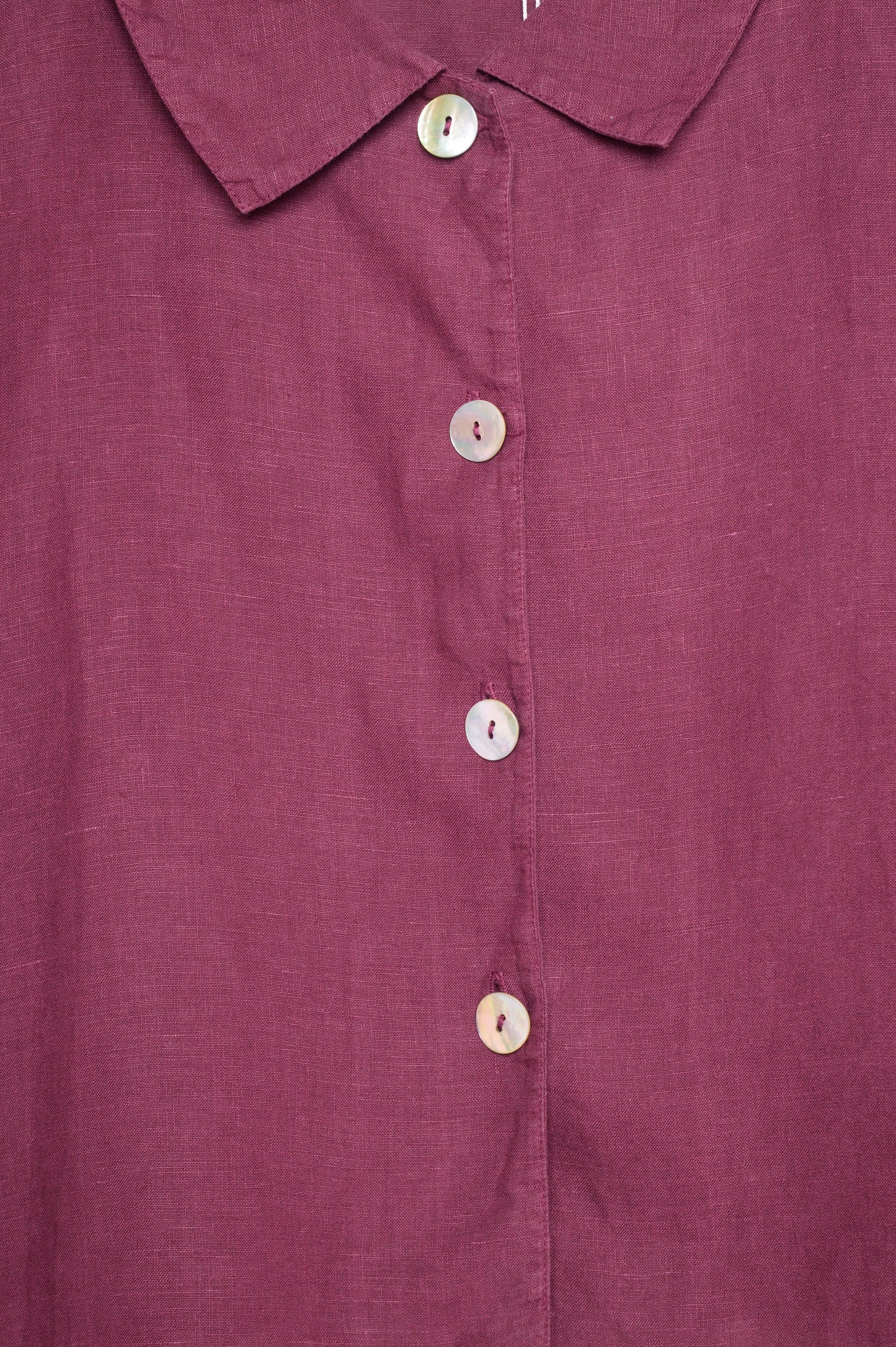 Linen Collared Button Top USA