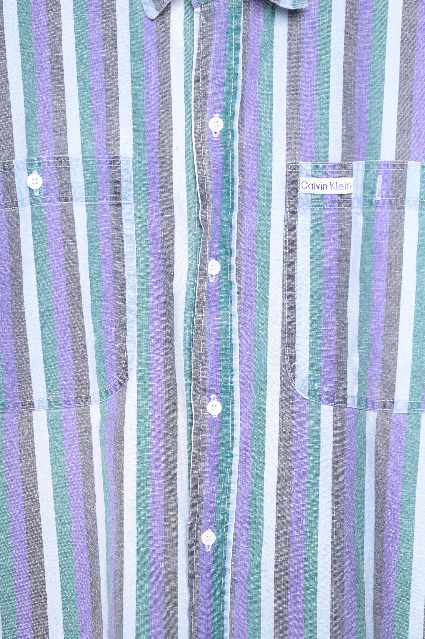 1990s Calvin Klein Striped Button Down