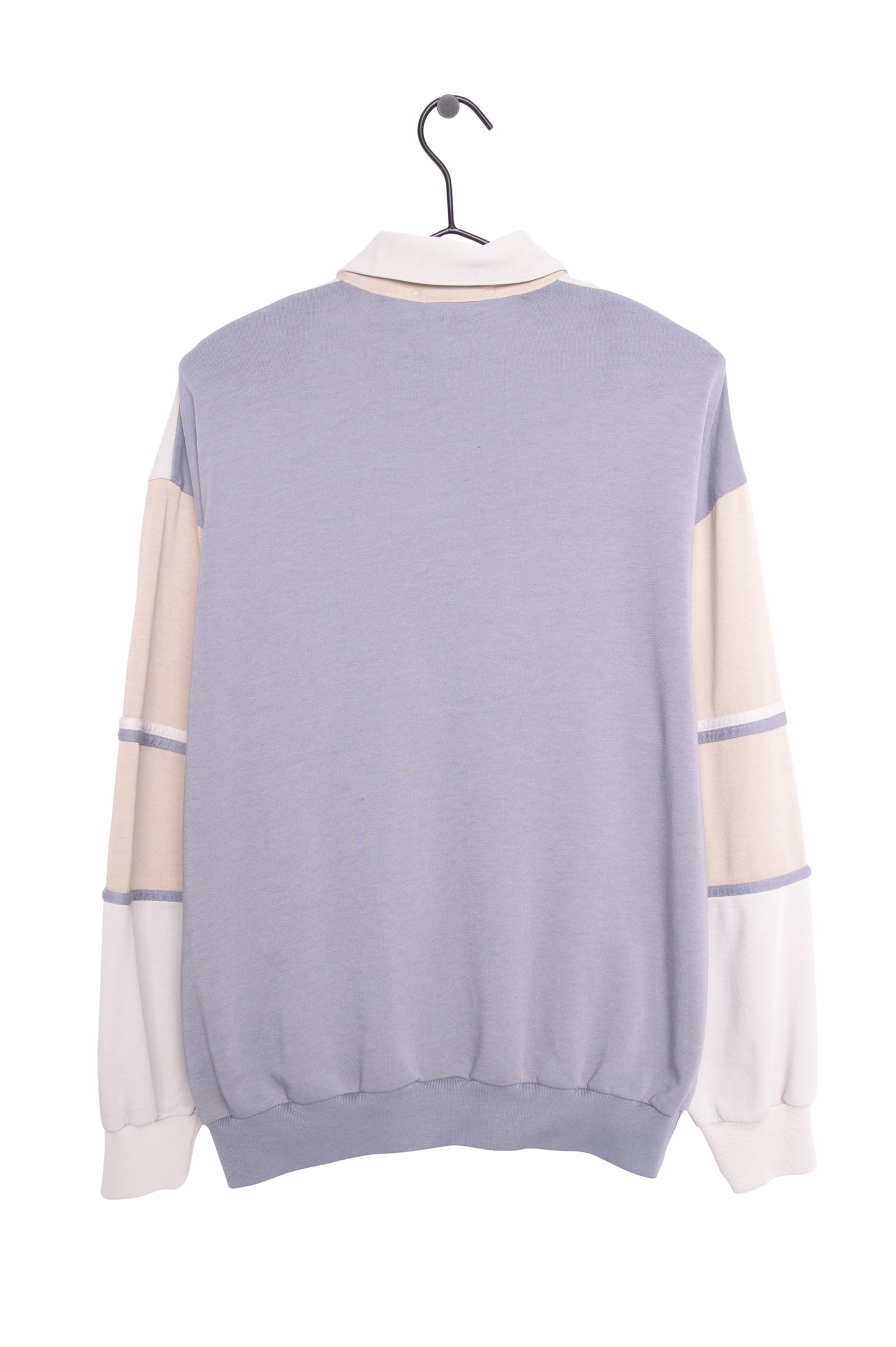 1980s Colorblock Collared Sweatshirt