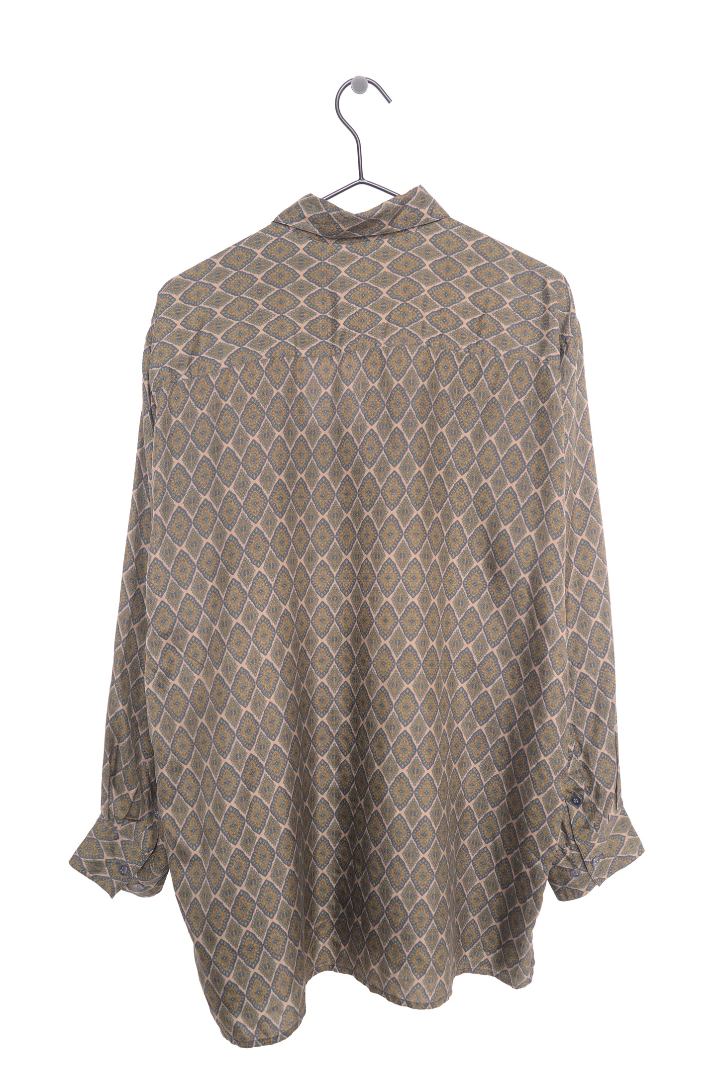 1990s Diamonds Silk Button Down