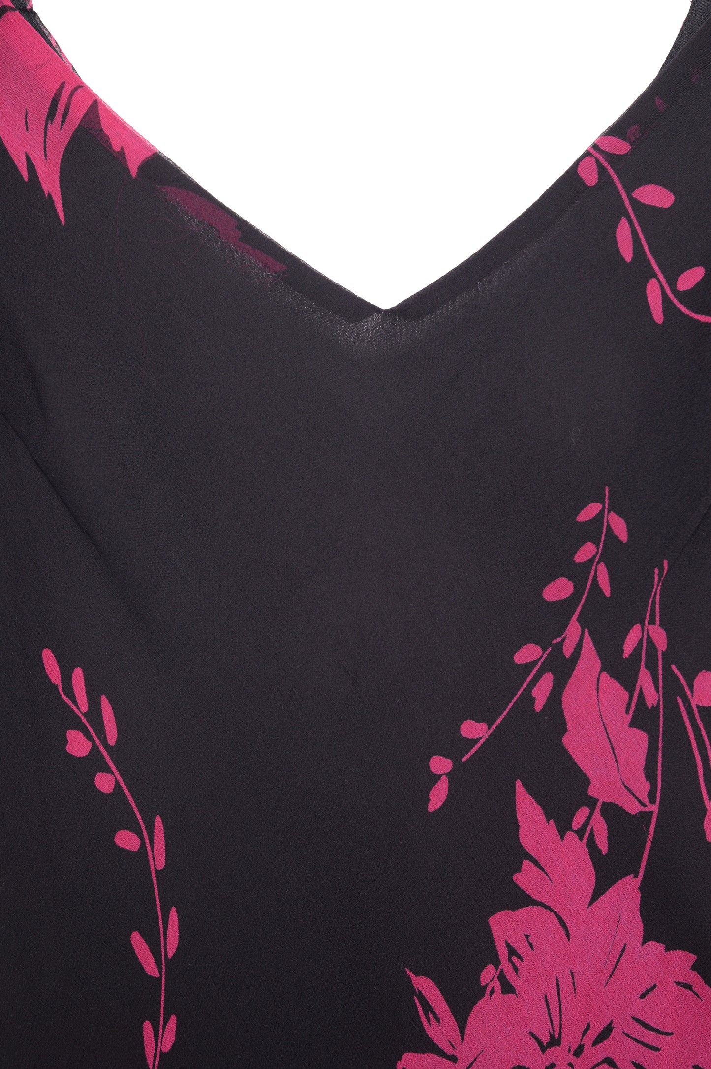 Silk Floral Ruffle Midi Dress