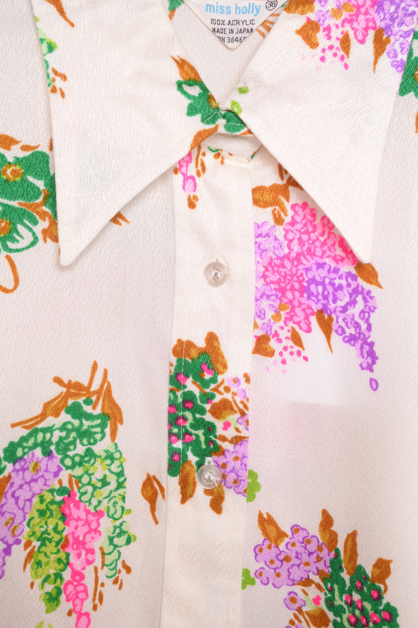 1970s Floral Button Top