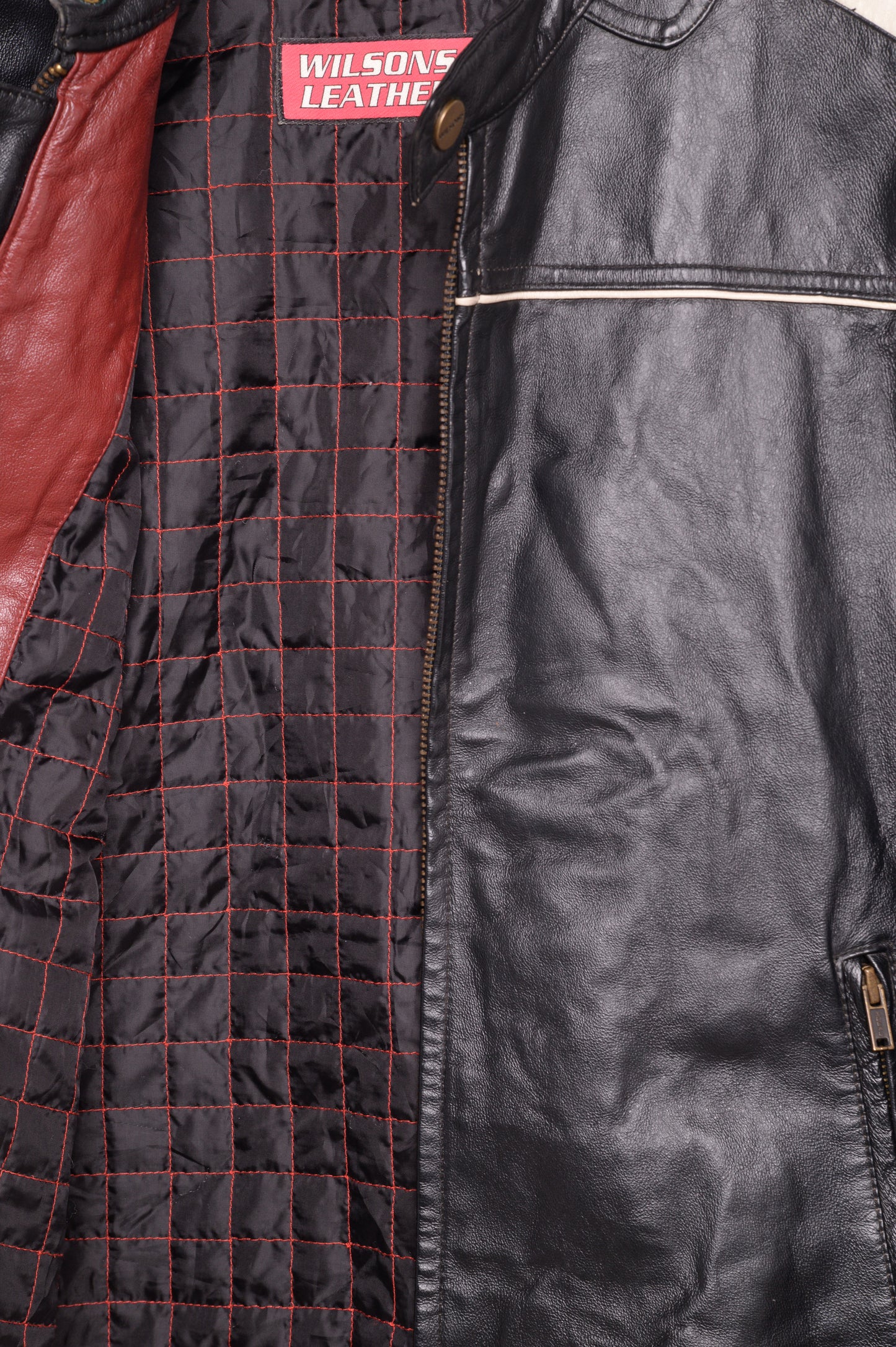 1990s Wilson's Leather Moto Jacket