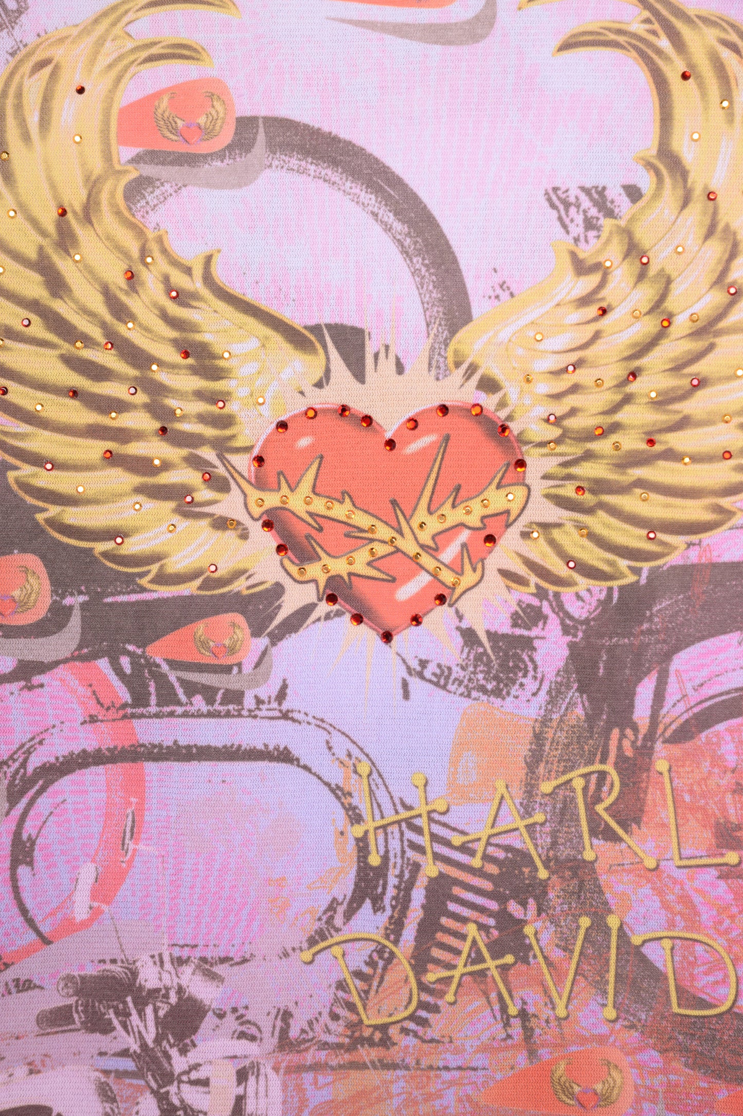 Y2K Harley Davidson Rhinestone Top