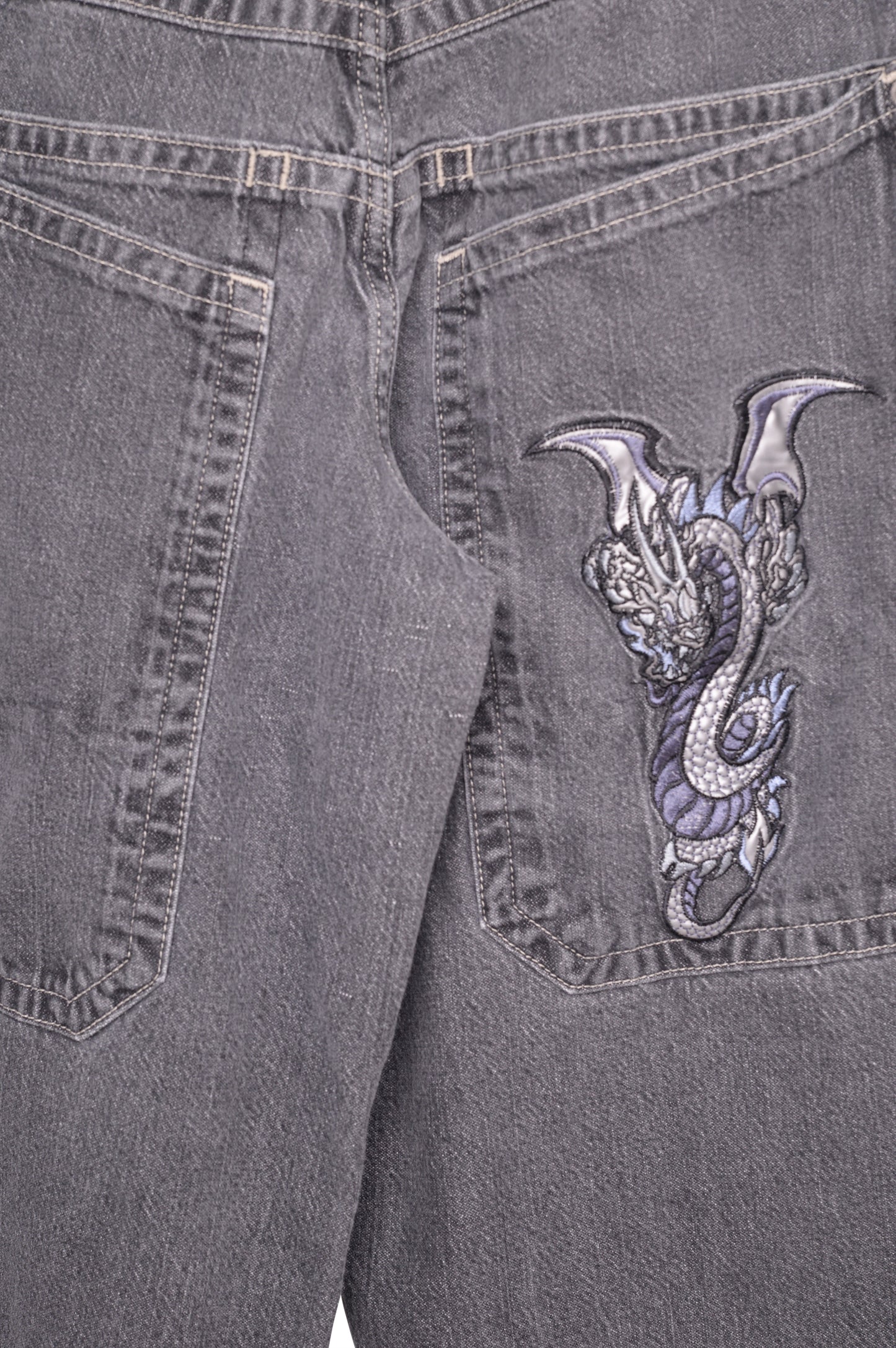 Y2K JNCO Cropped Faded Jeans