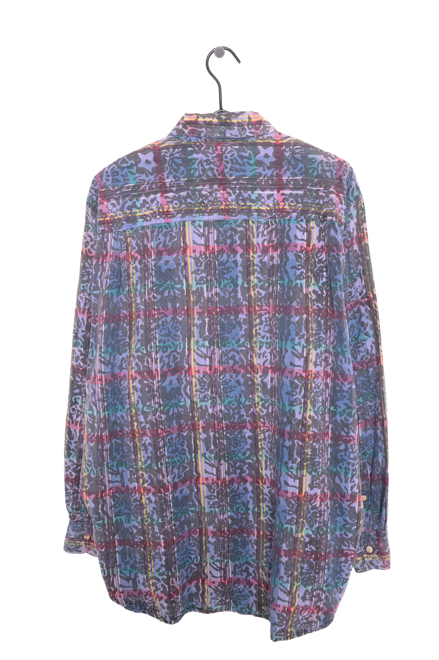 1980s Faded Plaid Button Down