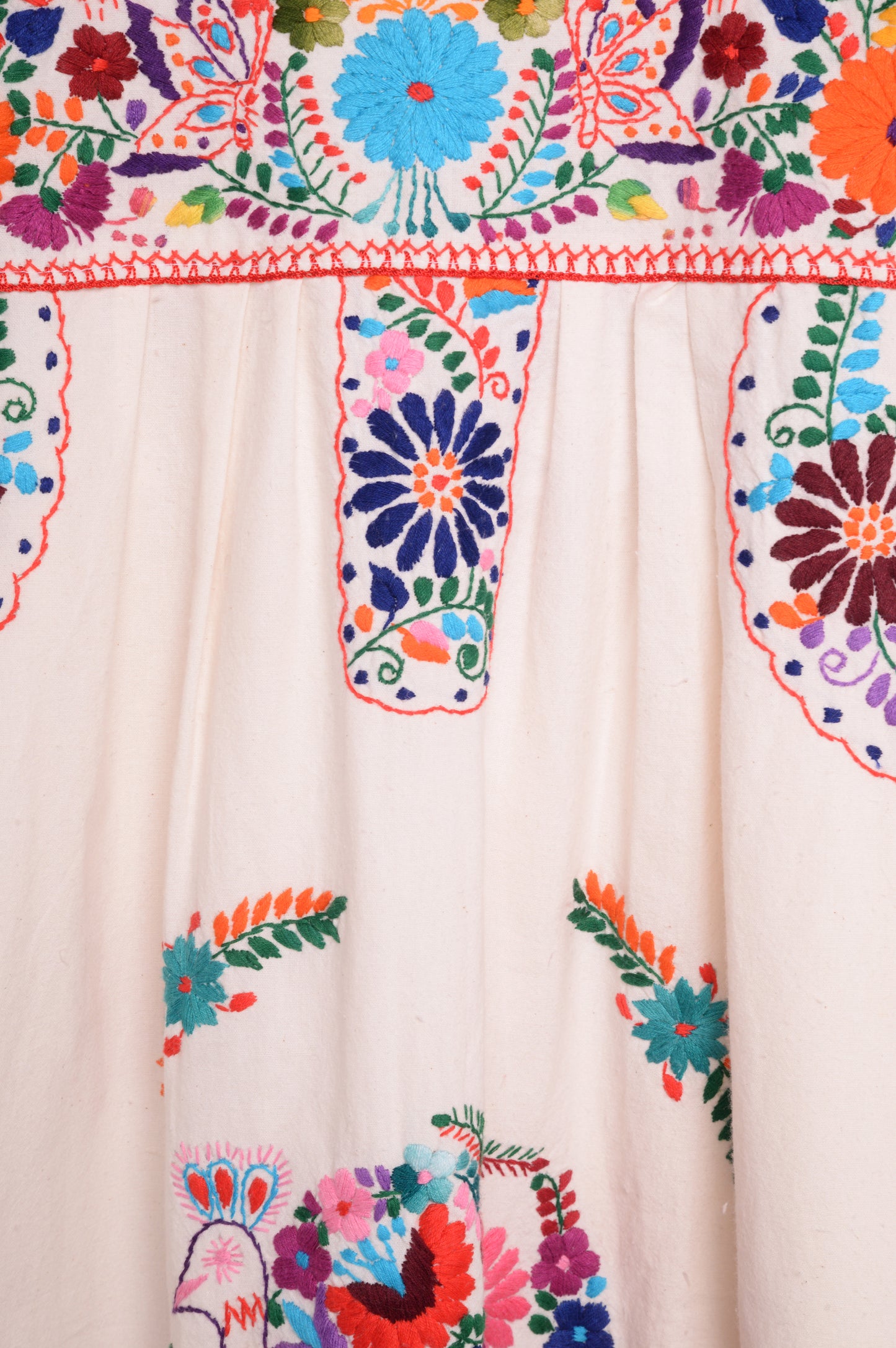 Embroidered Floral Midi Dress