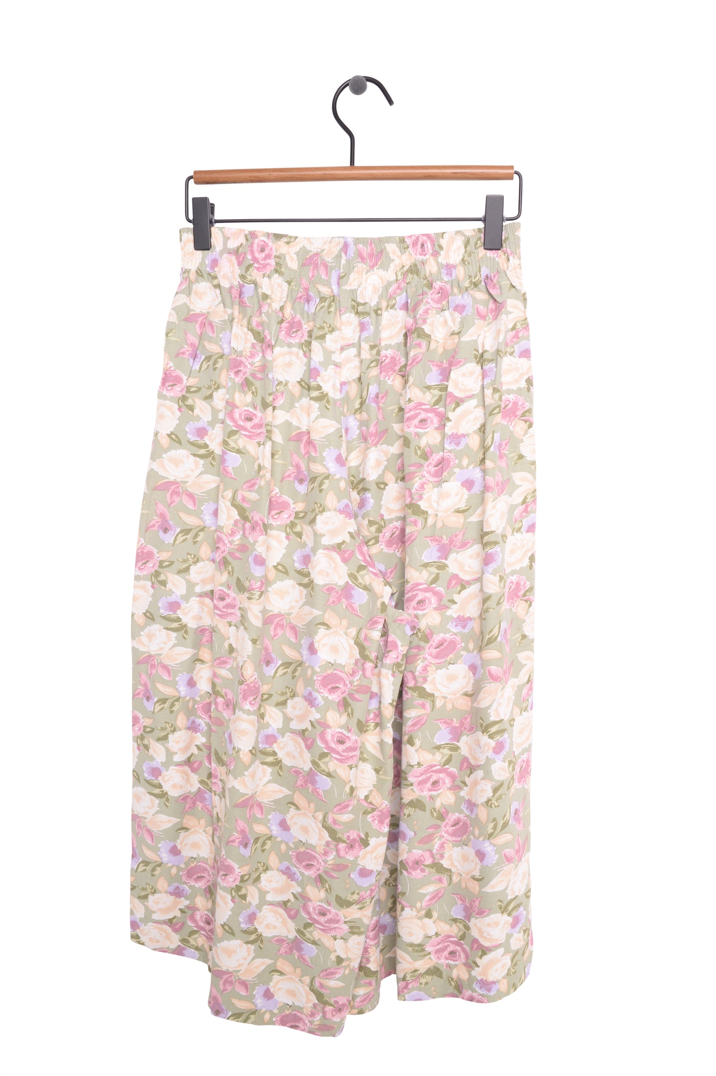 1990s Floral Wide Leg Pants