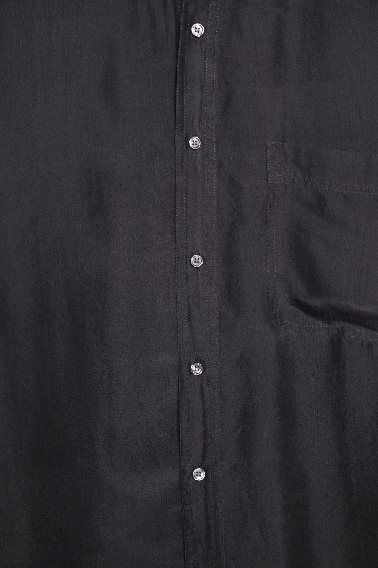 Black Silk Button Down