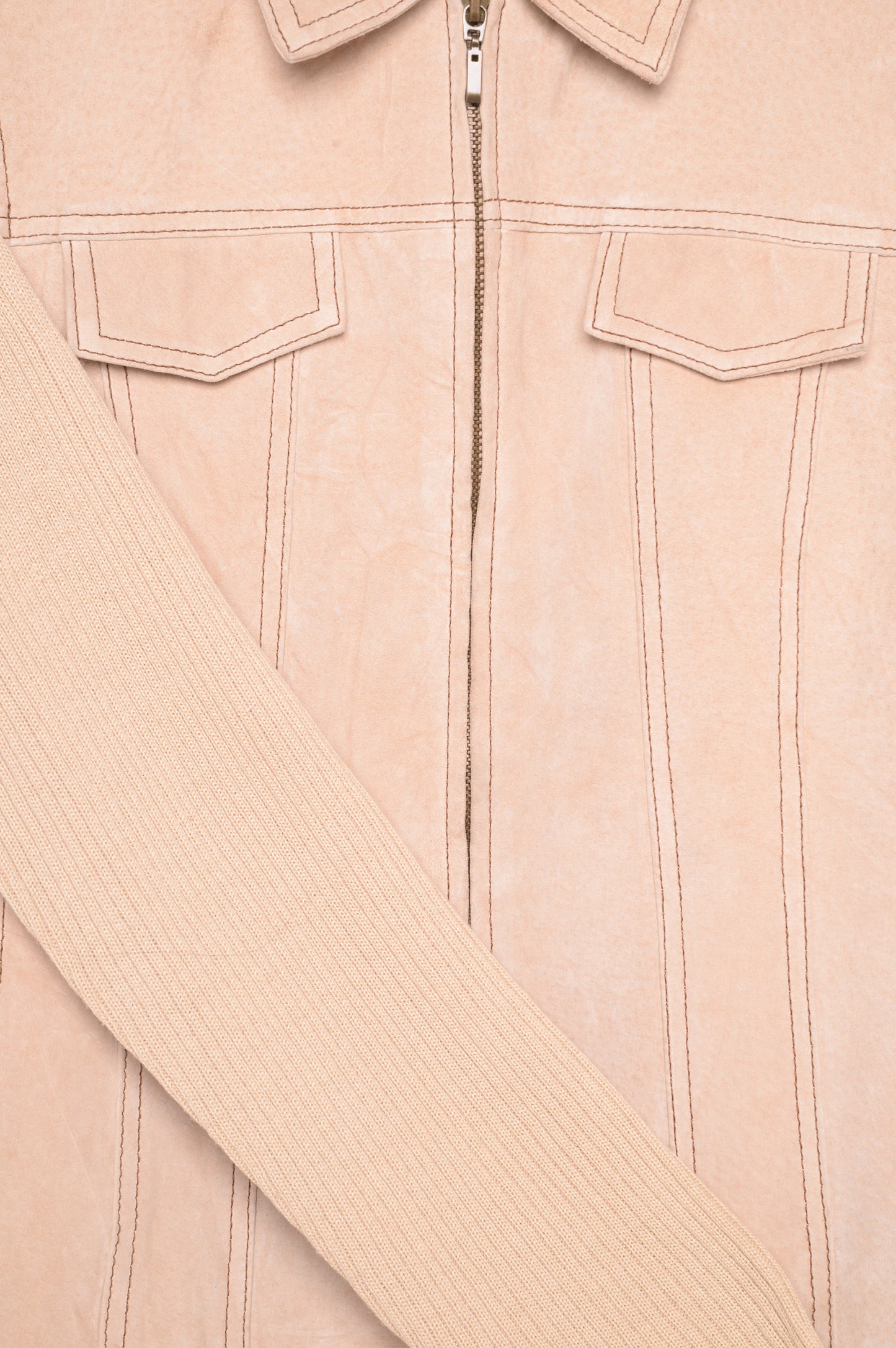 Y2K Suede Knit Jacket