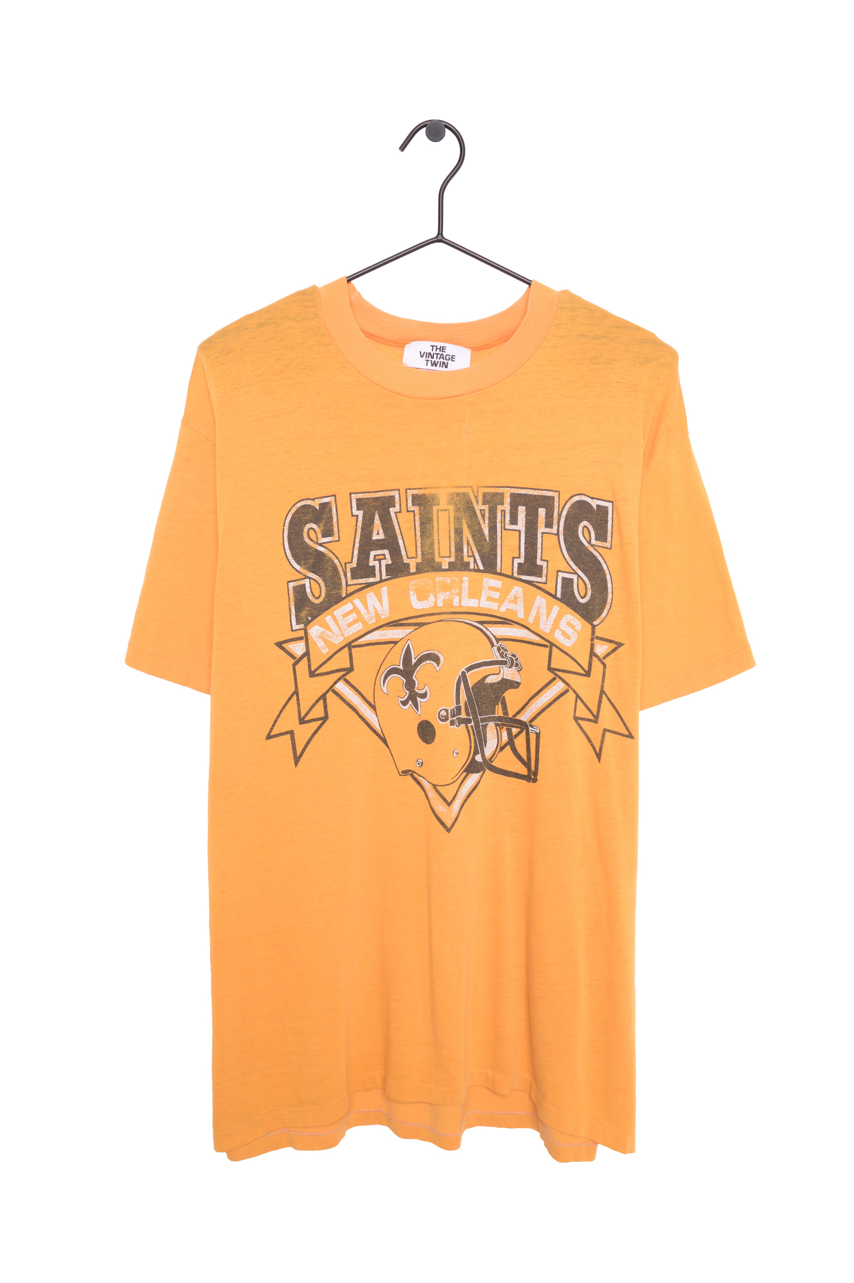 Vintage 1995 New Orleans Saints Shirt Medium Black Faded Distressed 90s USA
