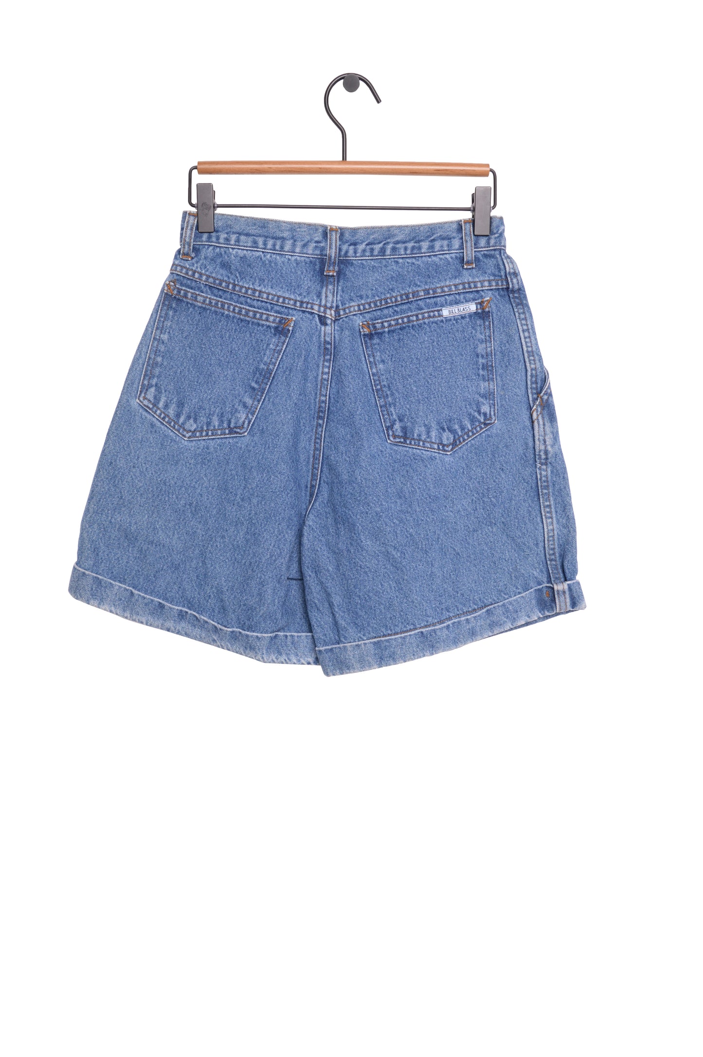 1980s Pleated Denim Shorts