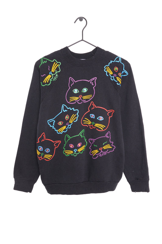 1980s Faded Cats Sweatshirt