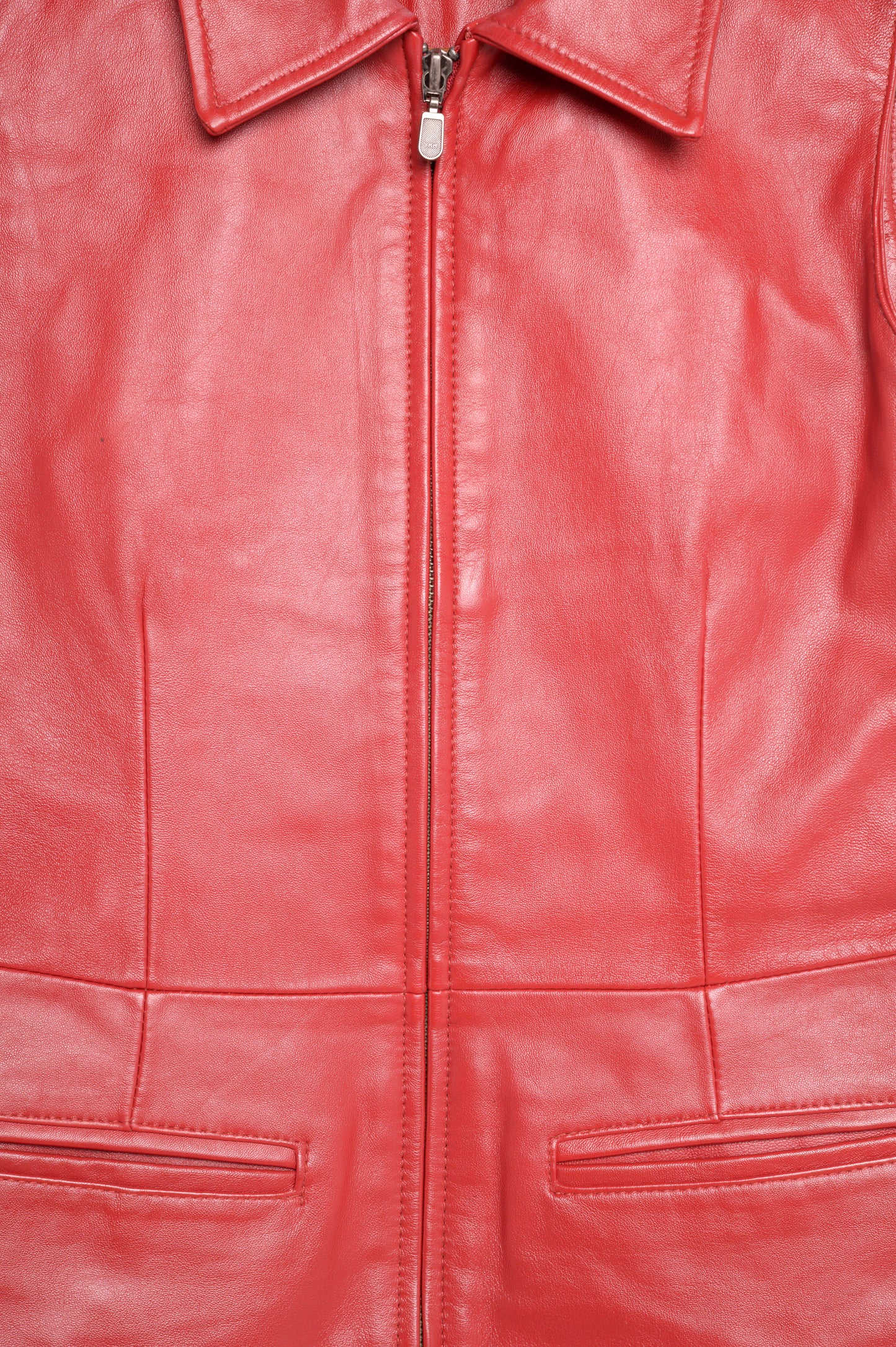 1990s Zip-Up Leather Vest