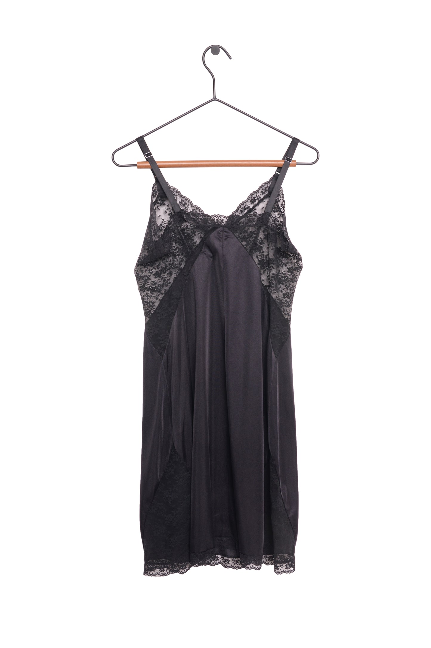 1950s Lace Trim Mini Slip Dress