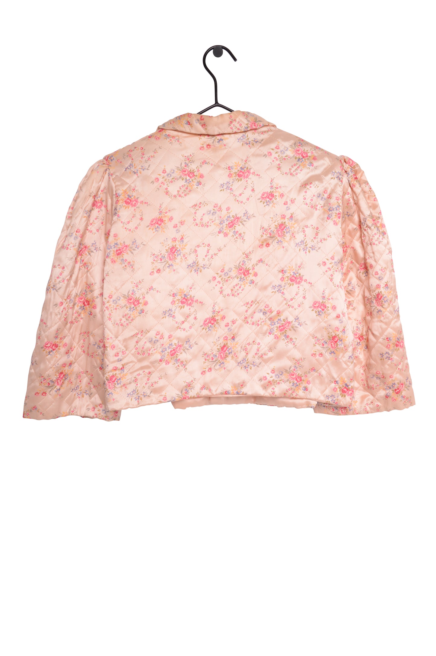 1960s Quilted Floral Tie Jacket