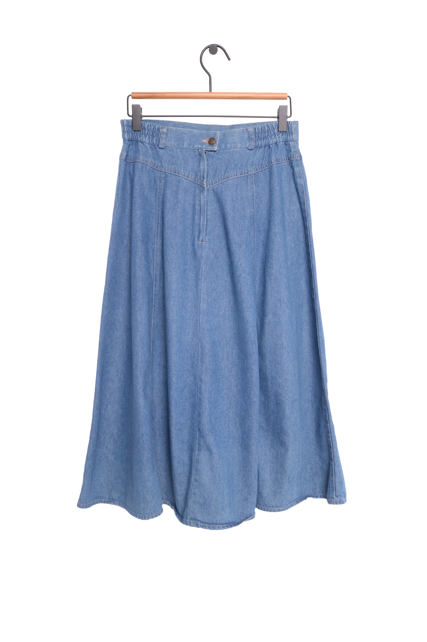 1980s Denim Maxi Skirt