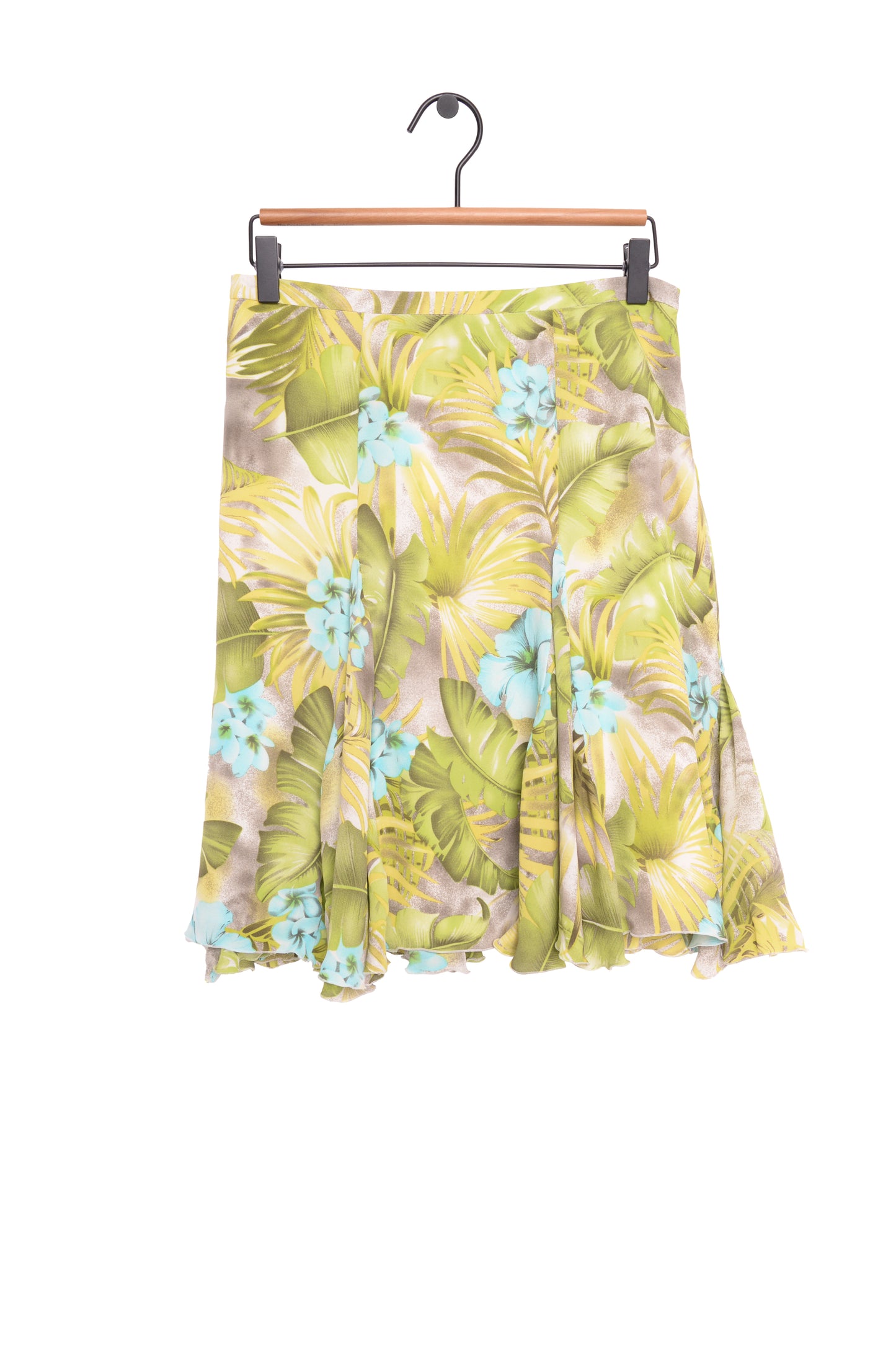 Y2K Silk Floral Mini Skirt