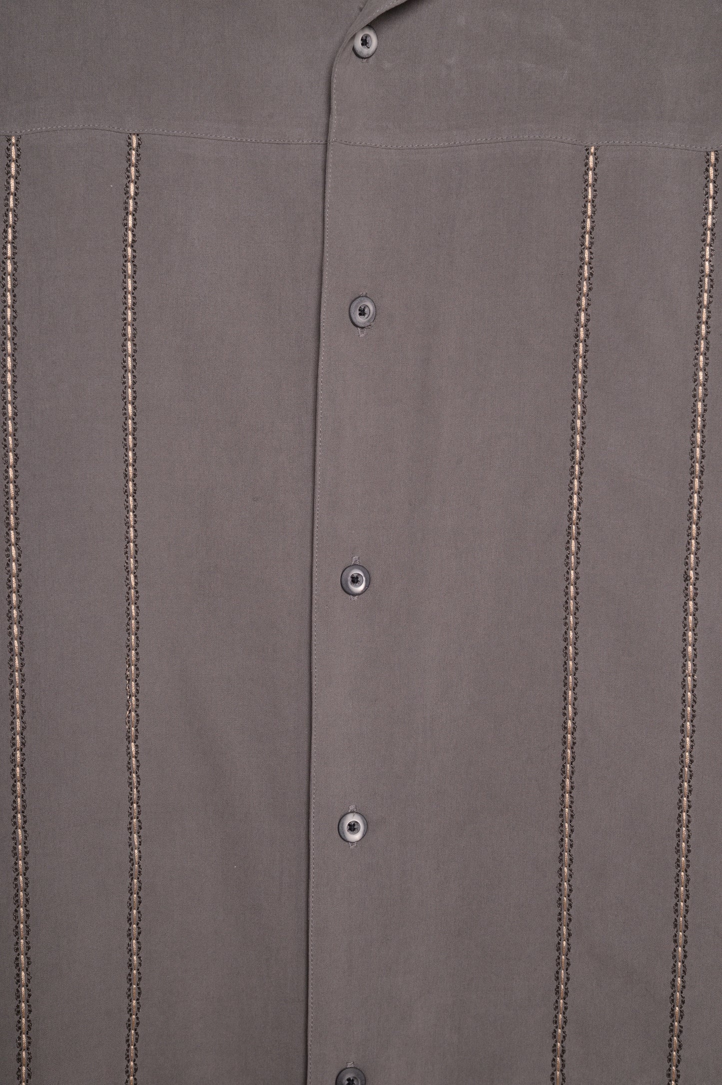Gray Silk Button Down