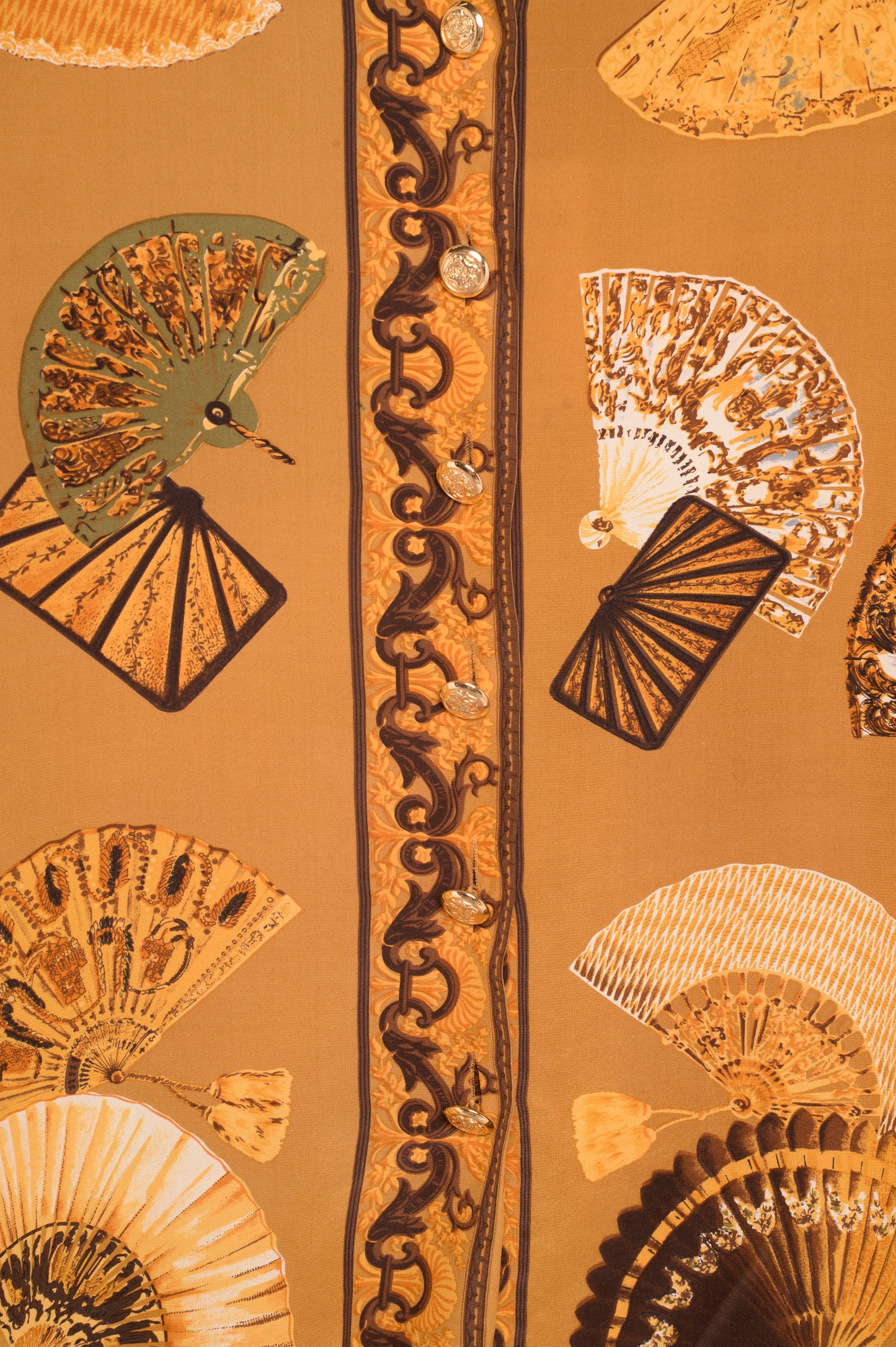 1980s Fans Silk Button Top