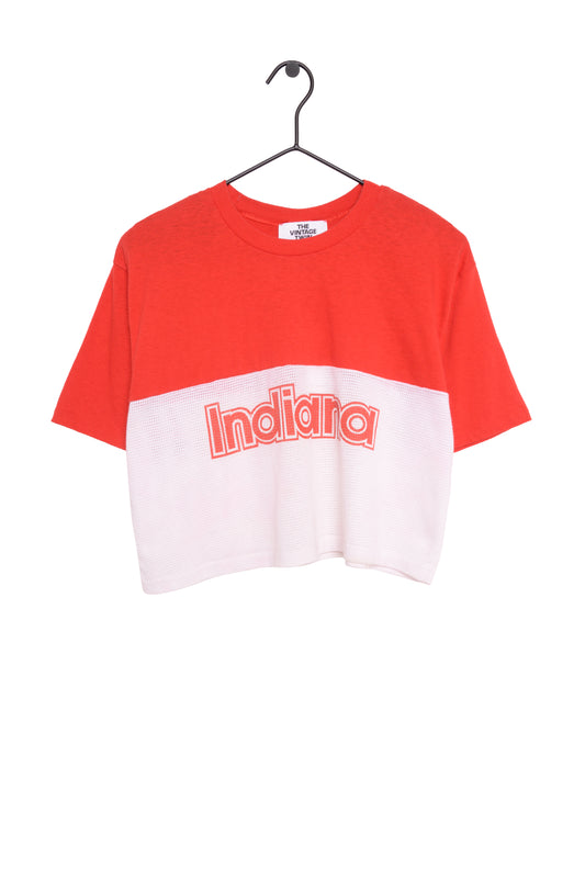 1980s Cropped Colorblock Indiana Tee
