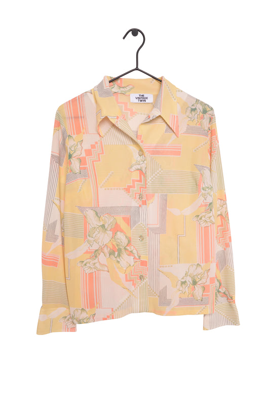 Geometric Floral Top