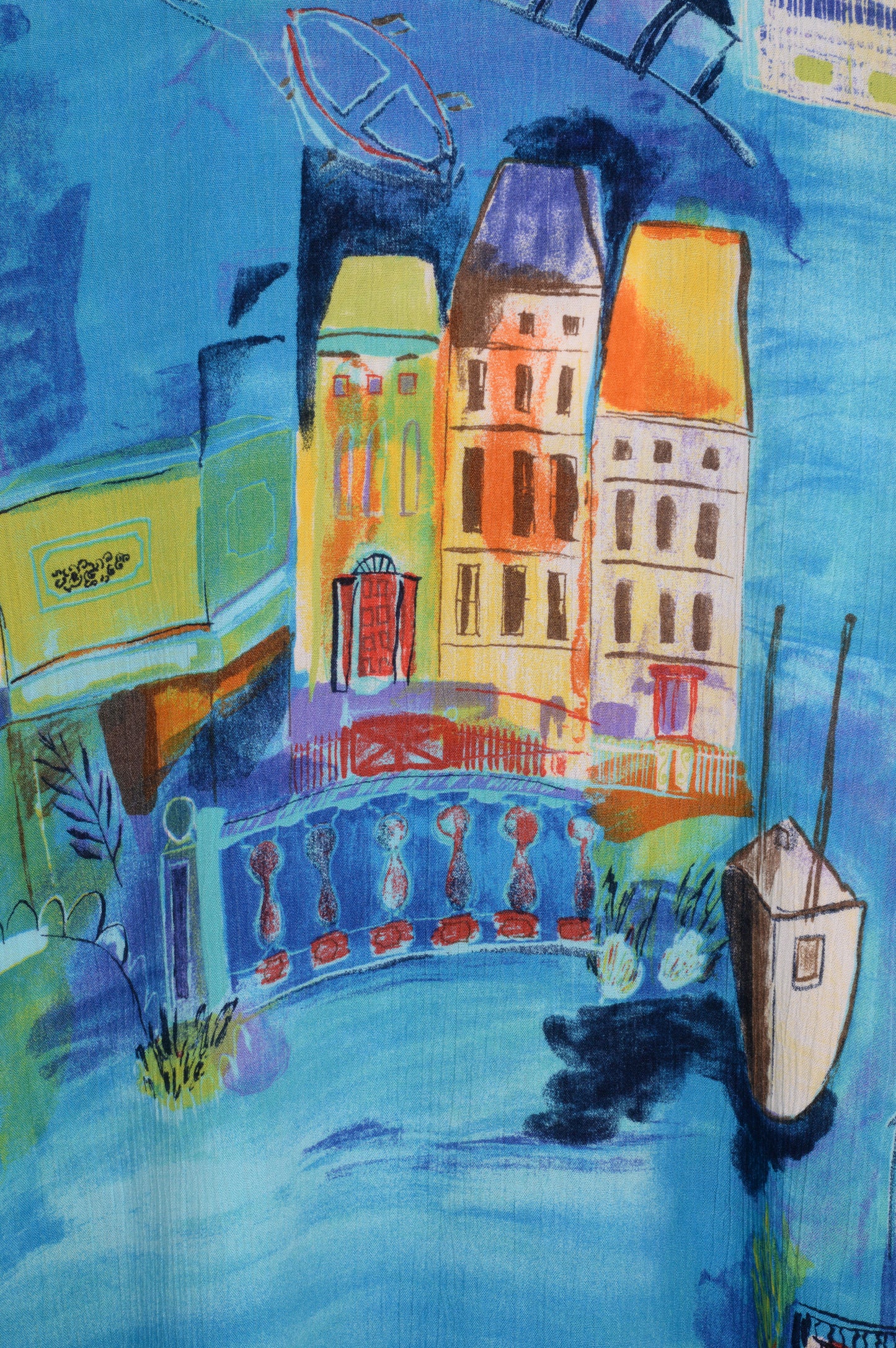 Scenery Painting Mini Dress