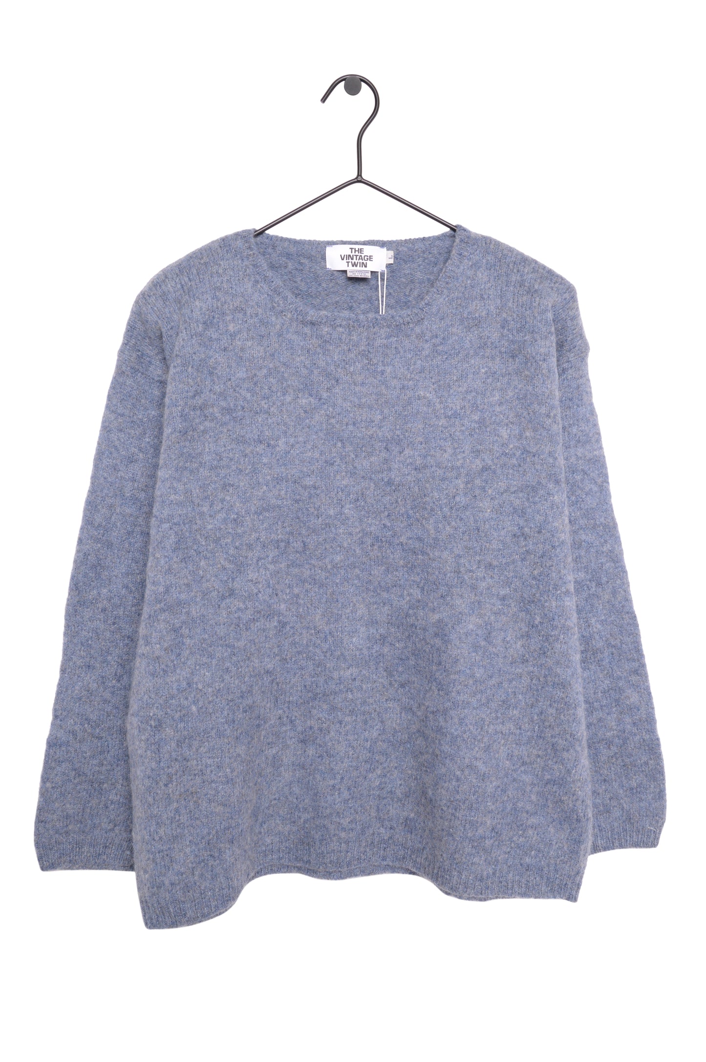 Heathered Blue Wool Sweater