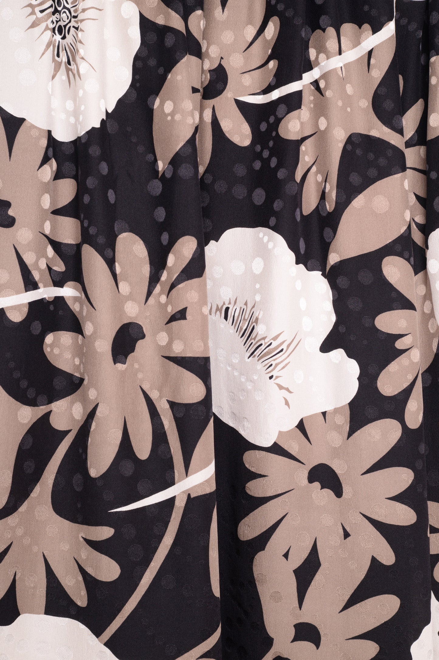 1980's Silk Floral Maxi Skirt