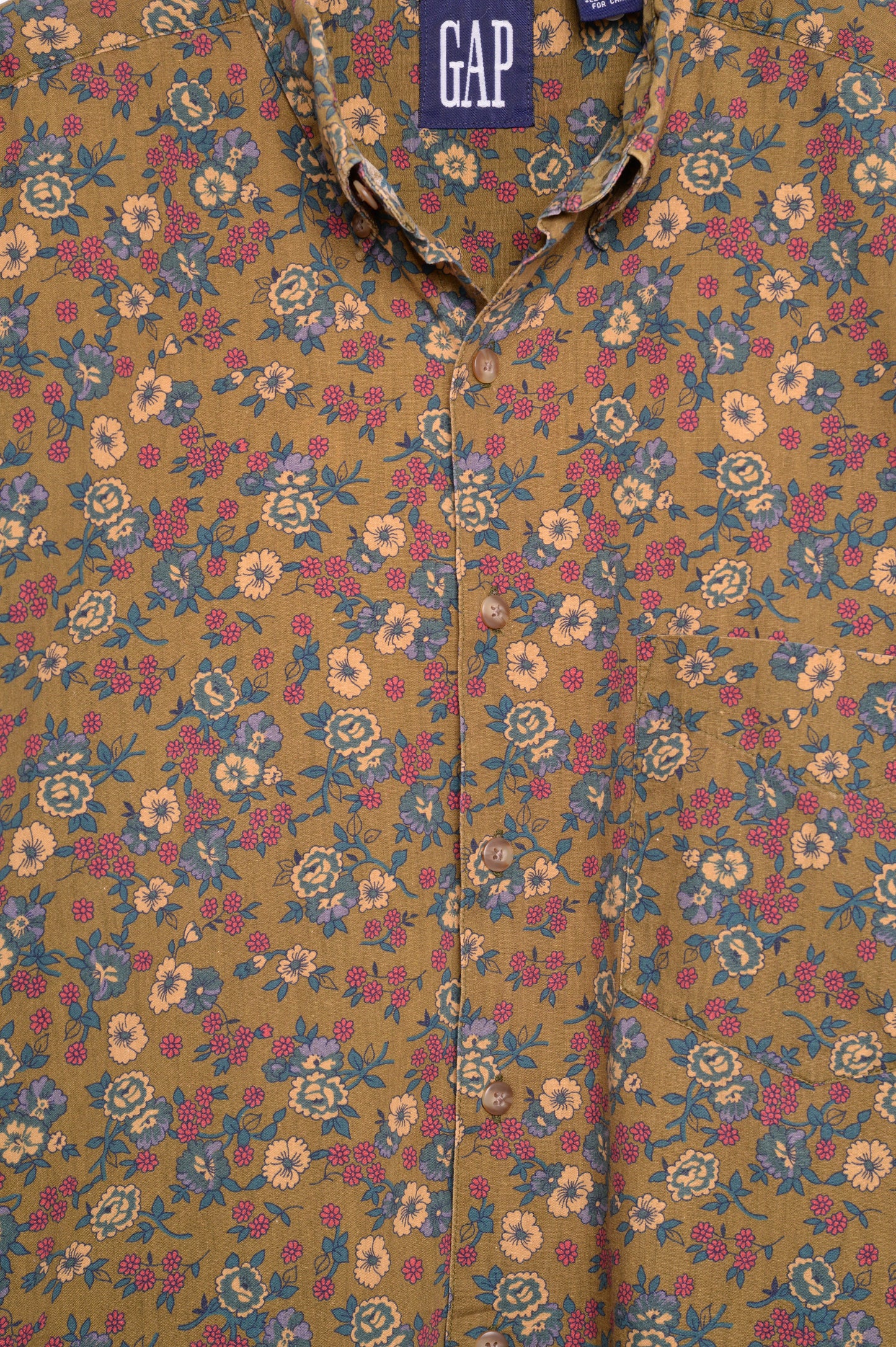 1990's Floral Button Down