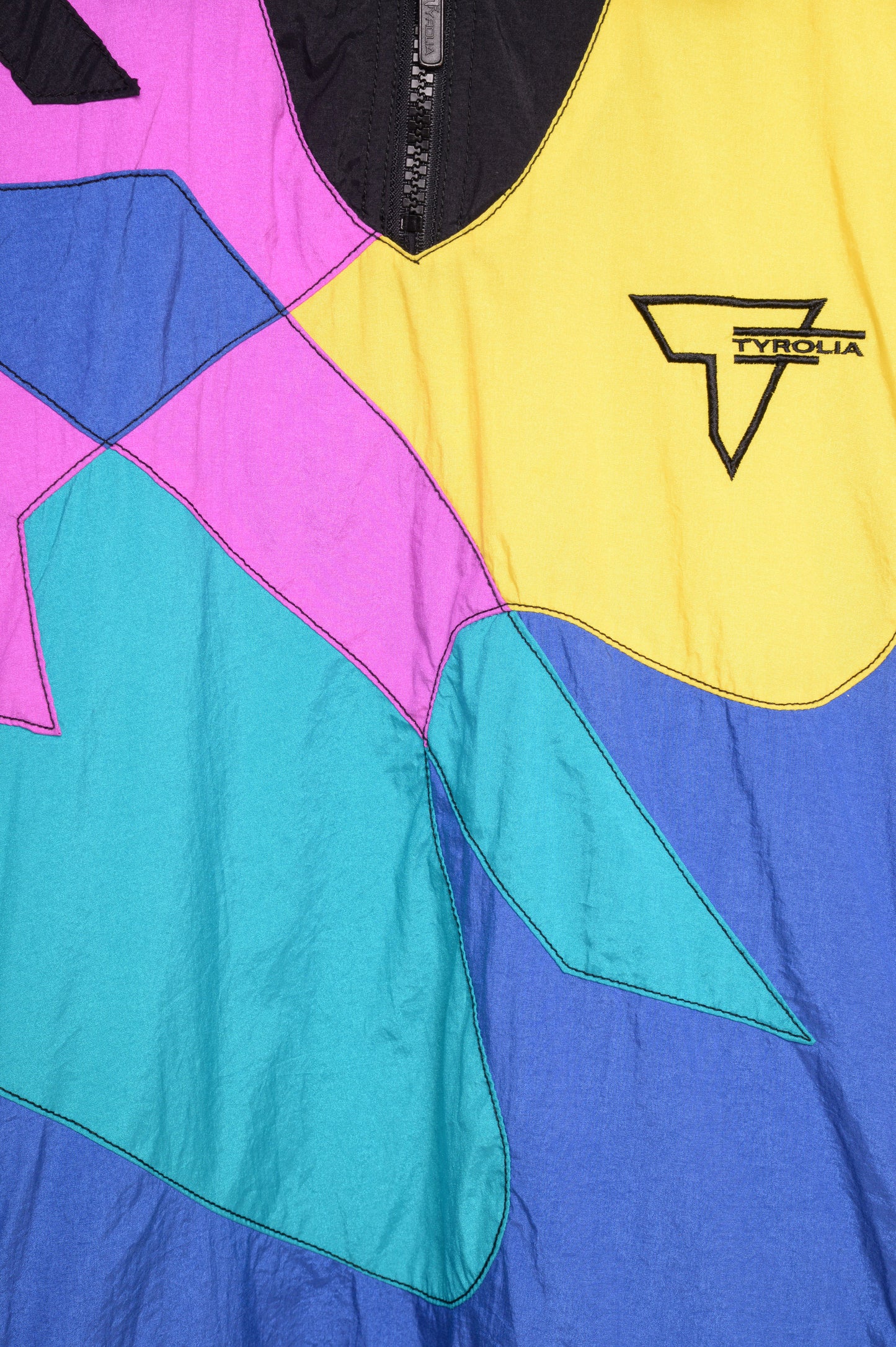 1980's 3/4 Sleeve Colorblock Windbreaker