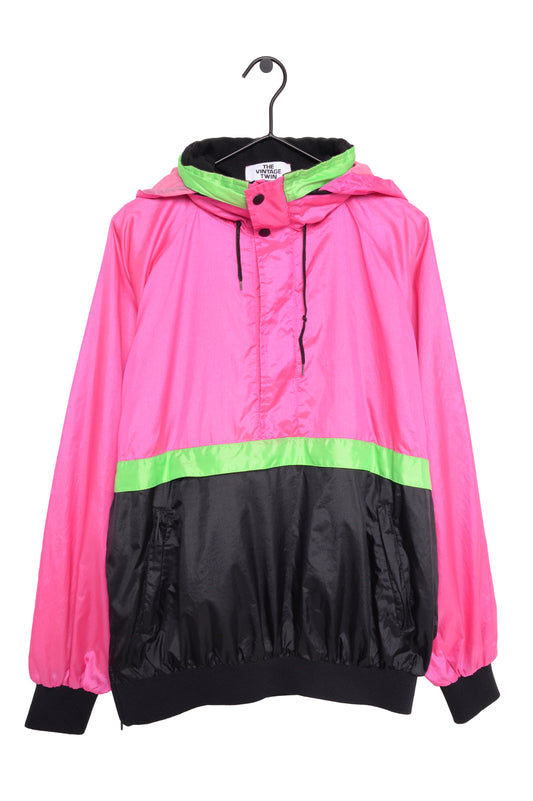 1980s Hooded Colorblock Windbreaker