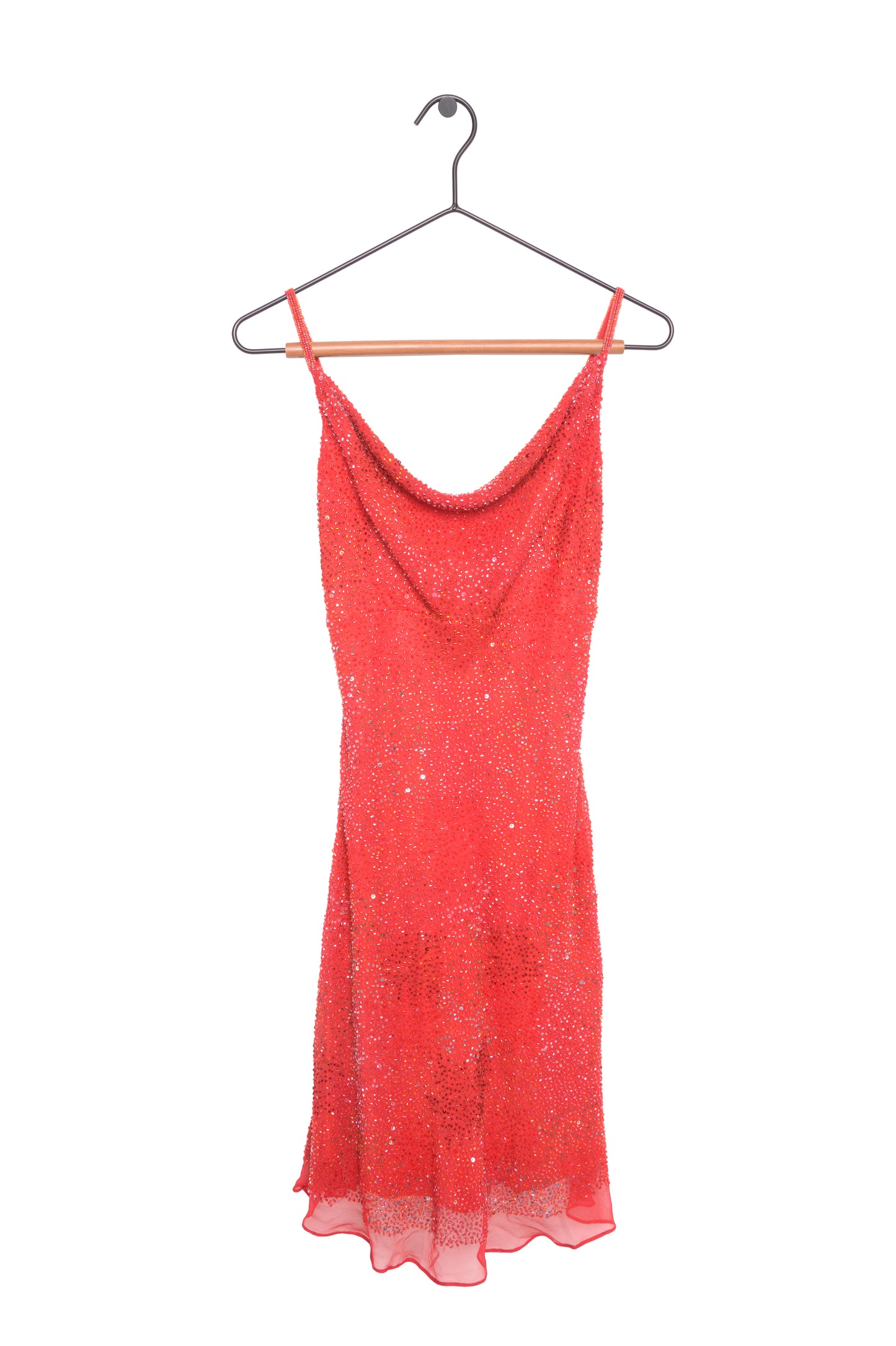 1990s Silk Beaded Midi Dress