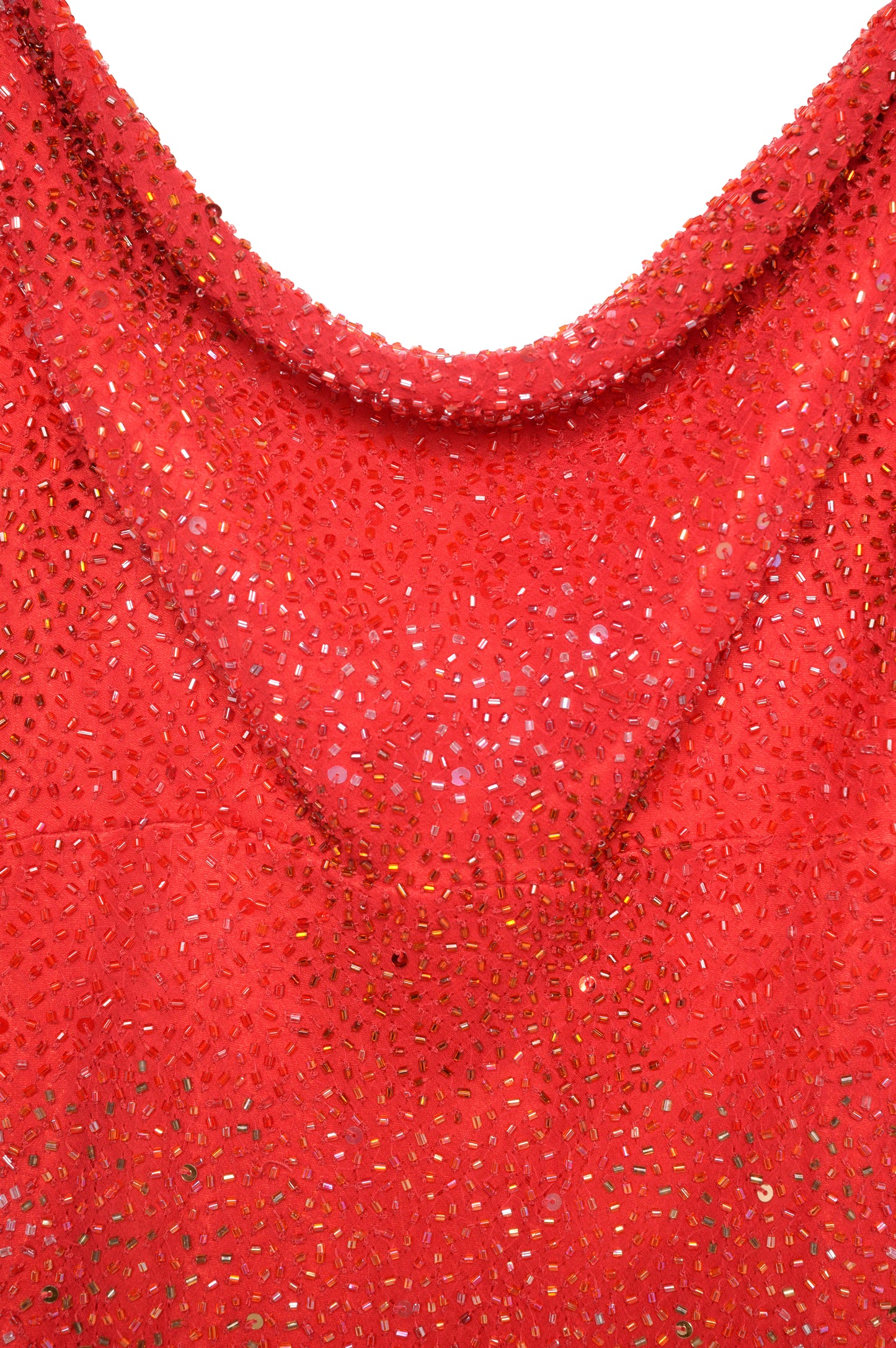 1990s Silk Beaded Midi Dress