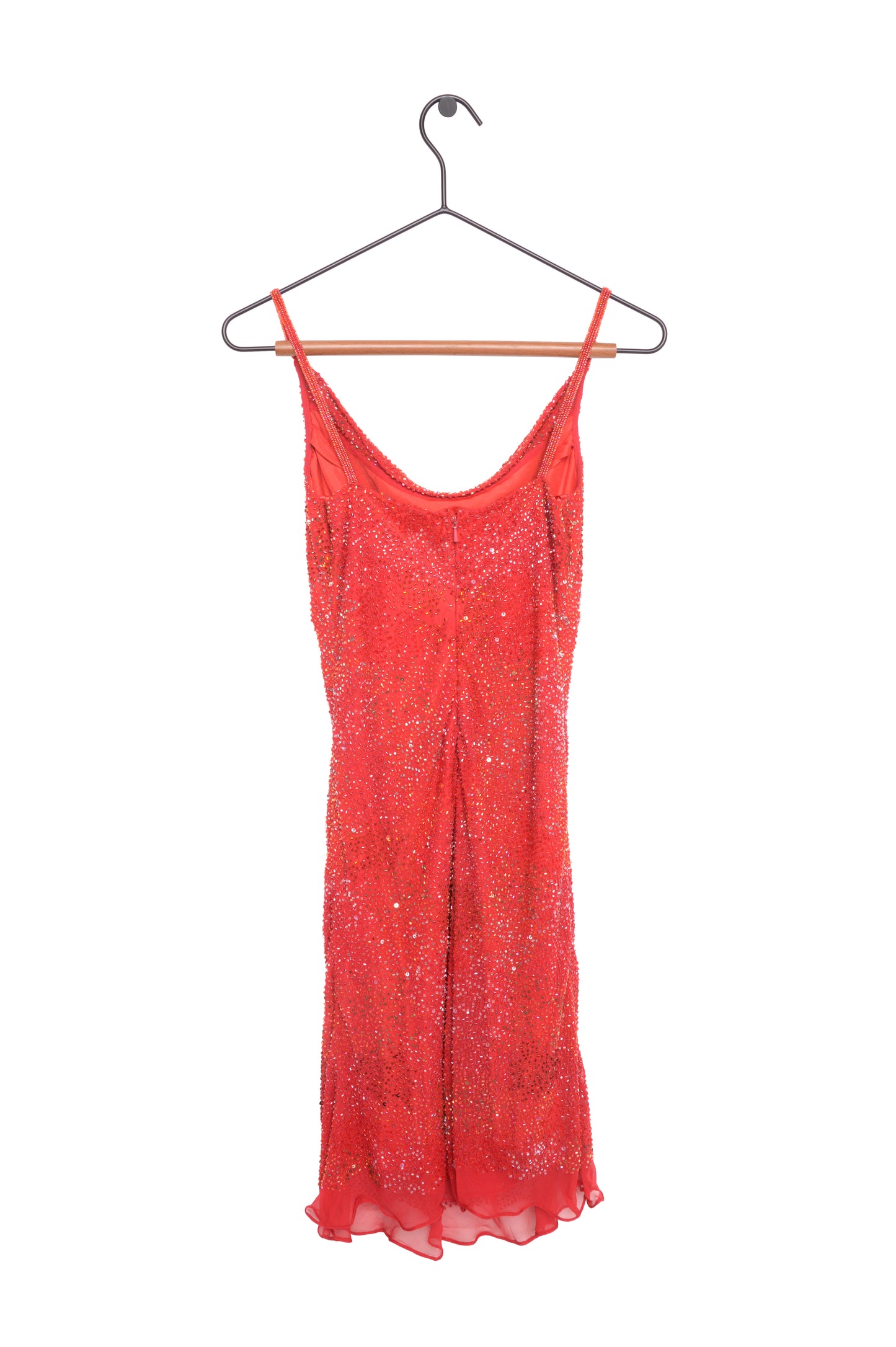 1990s Silk Beaded Midi Dress