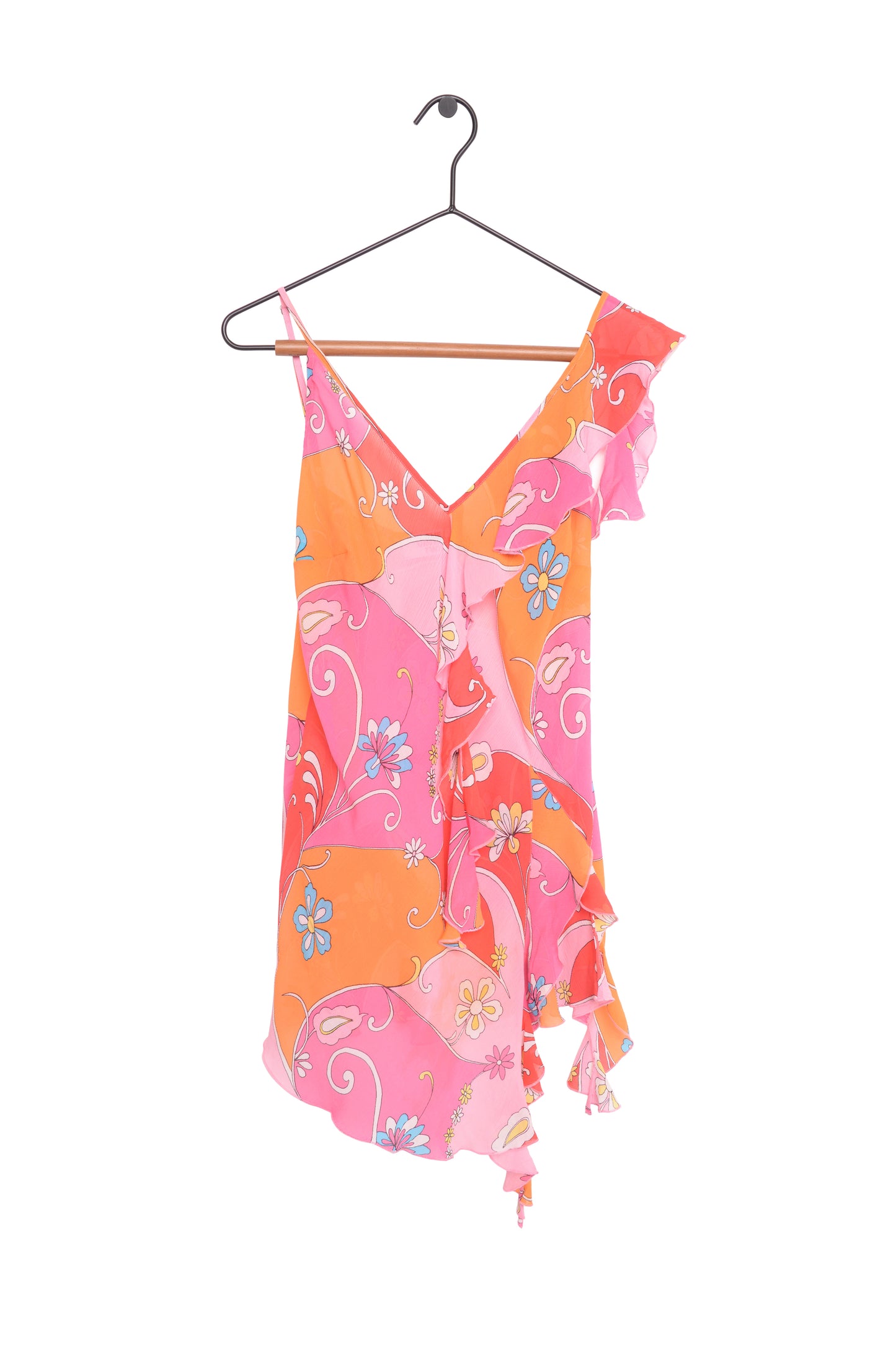 Silk Y2K Asymmetrical Tank Top