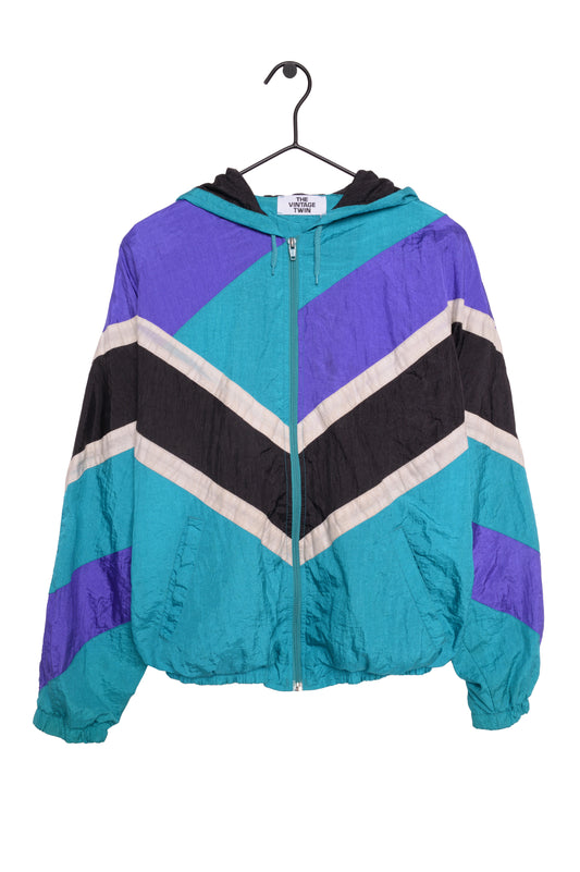 1980's Zip-Up Colorblock Windbreaker