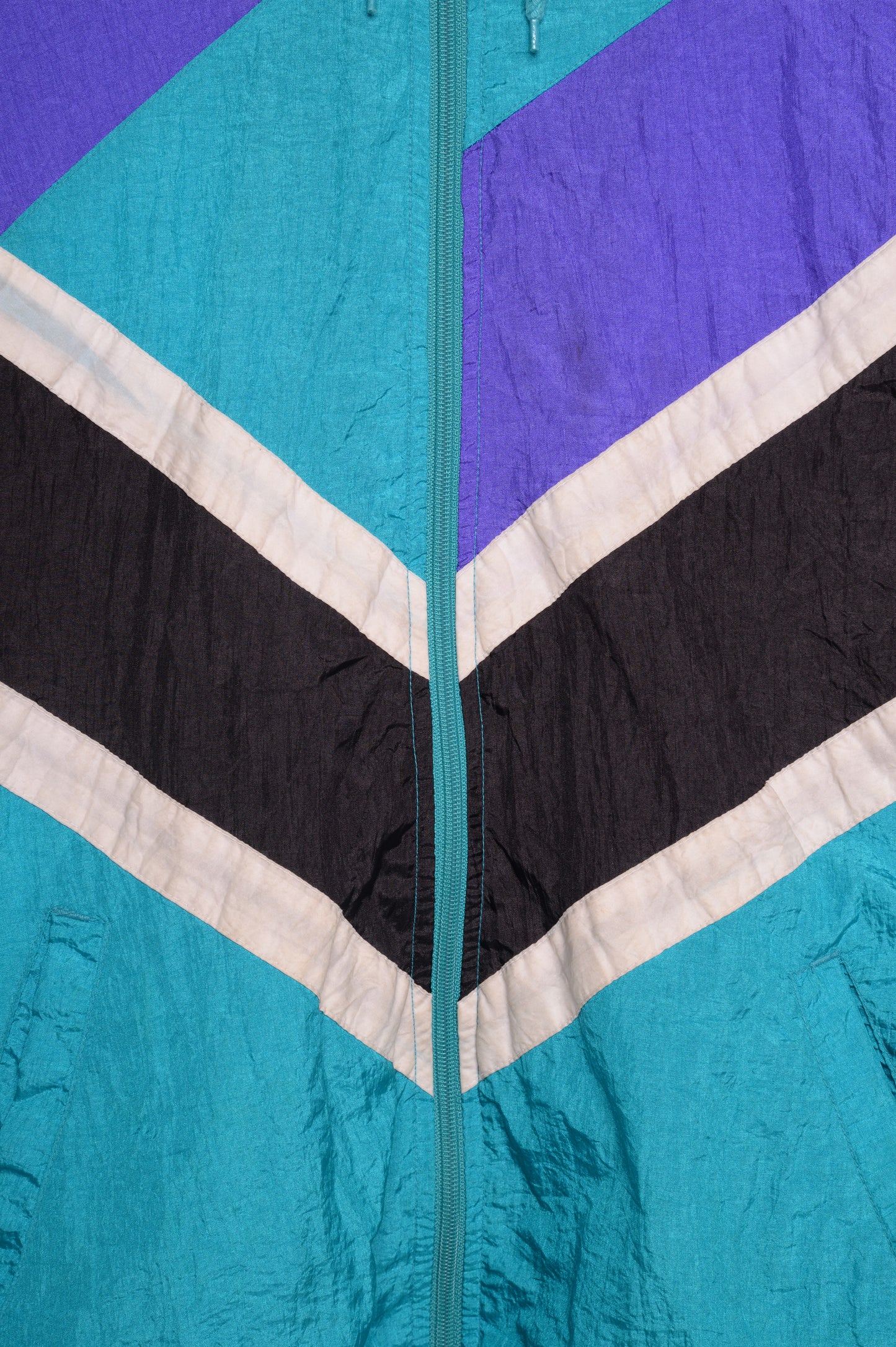 1980's Zip-Up Colorblock Windbreaker