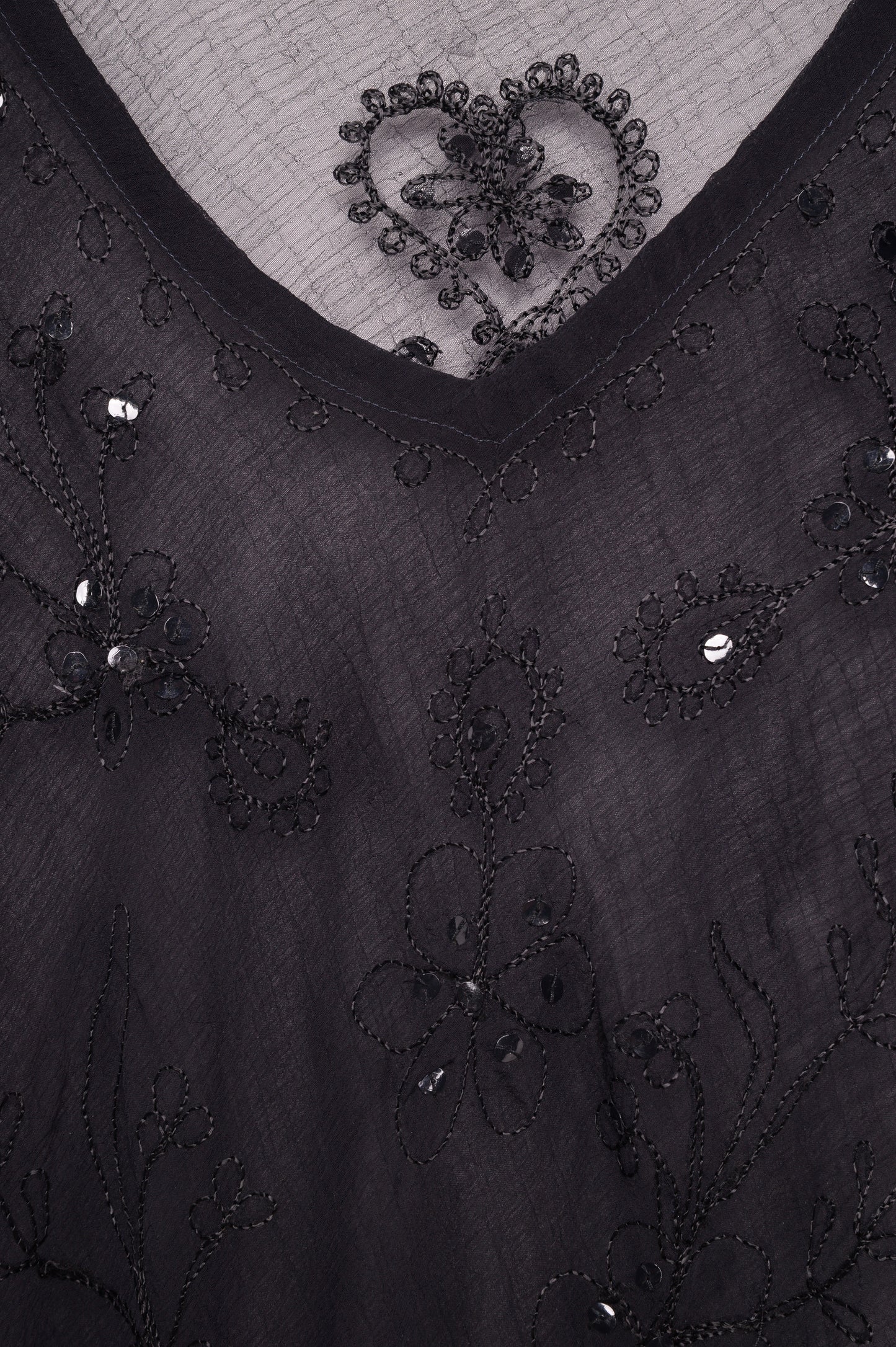 Sheer Sequin Embroidered Dress