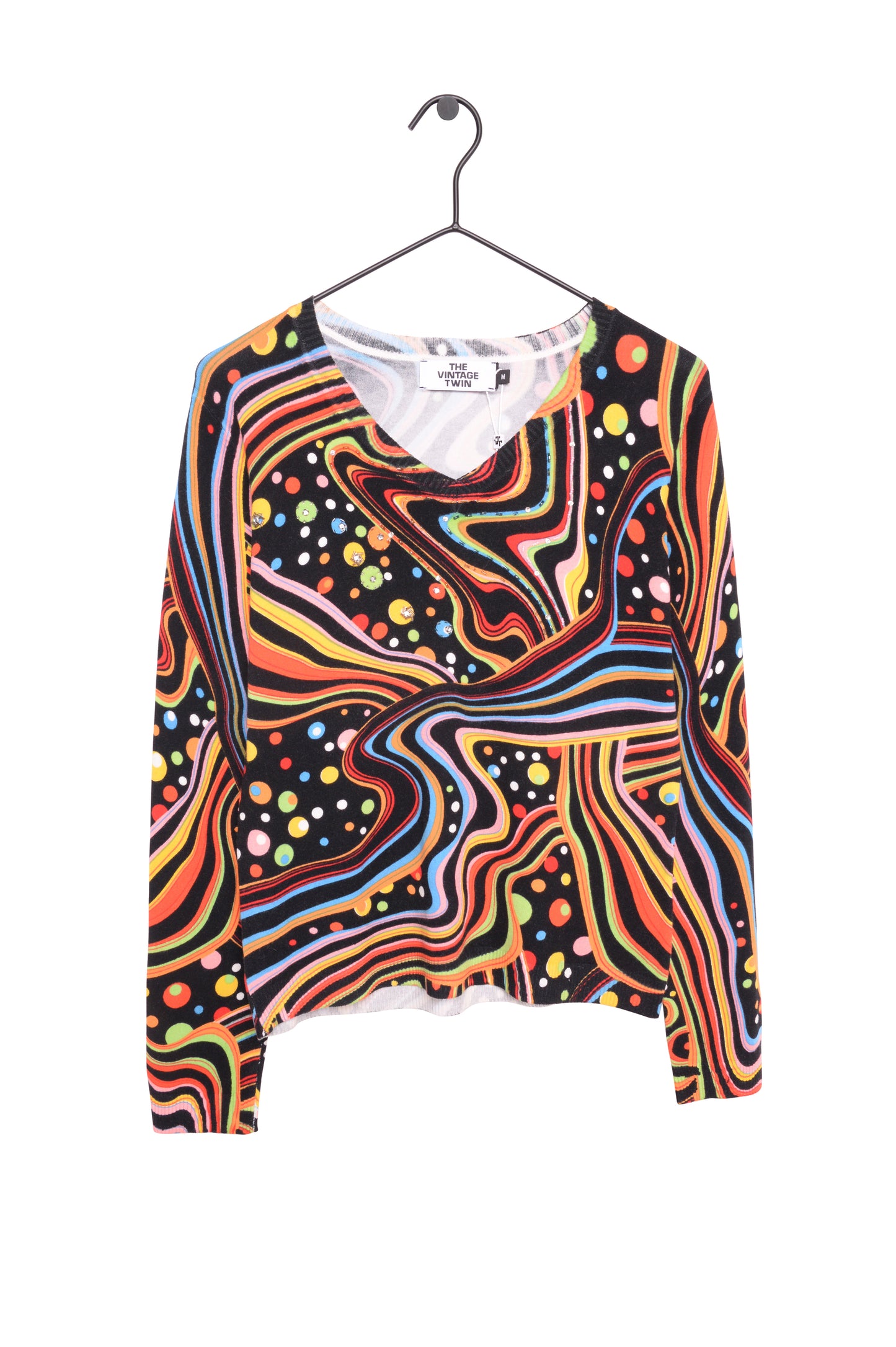 Y2K Embellished Pattern Top