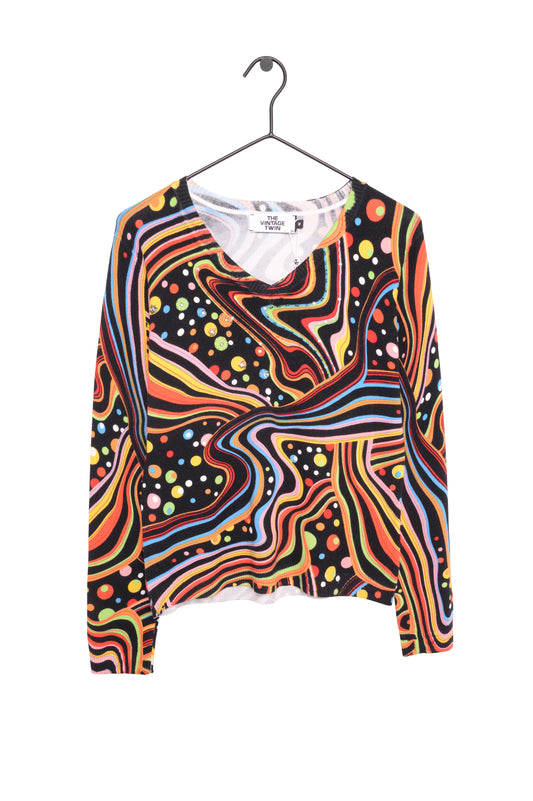 Y2K Embellished Pattern Top