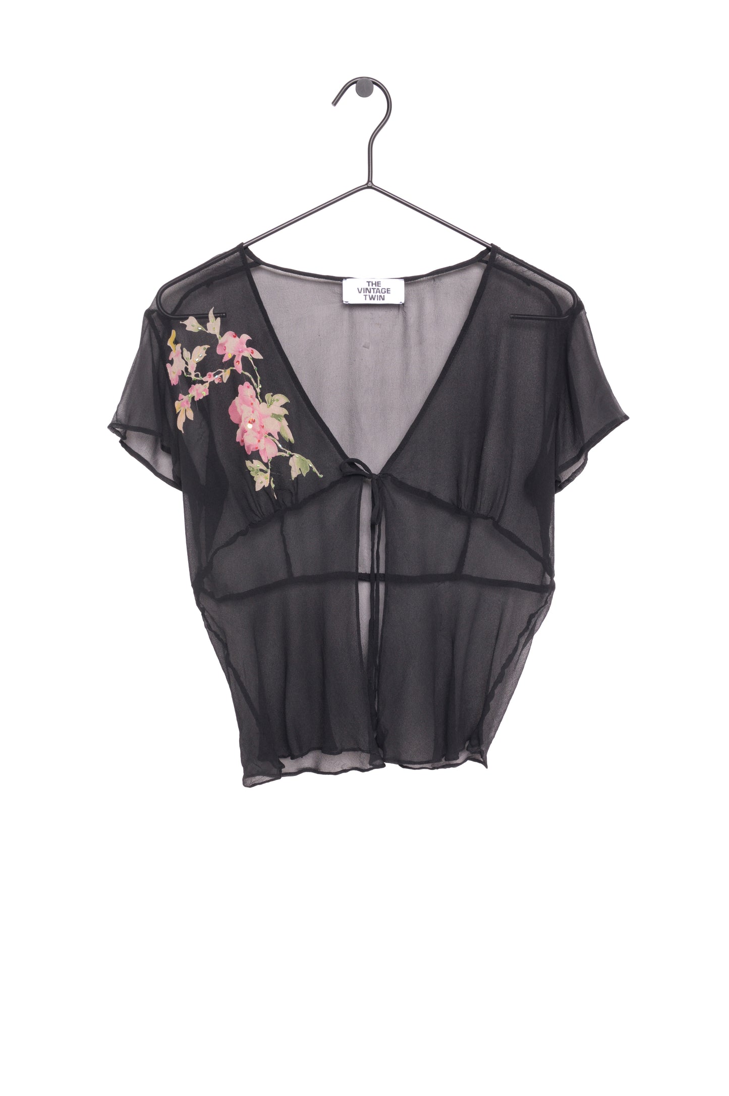 Y2K Sequin Tie Top