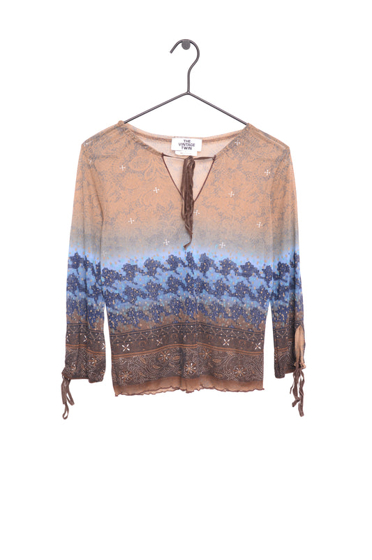 Sheer Y2K Top