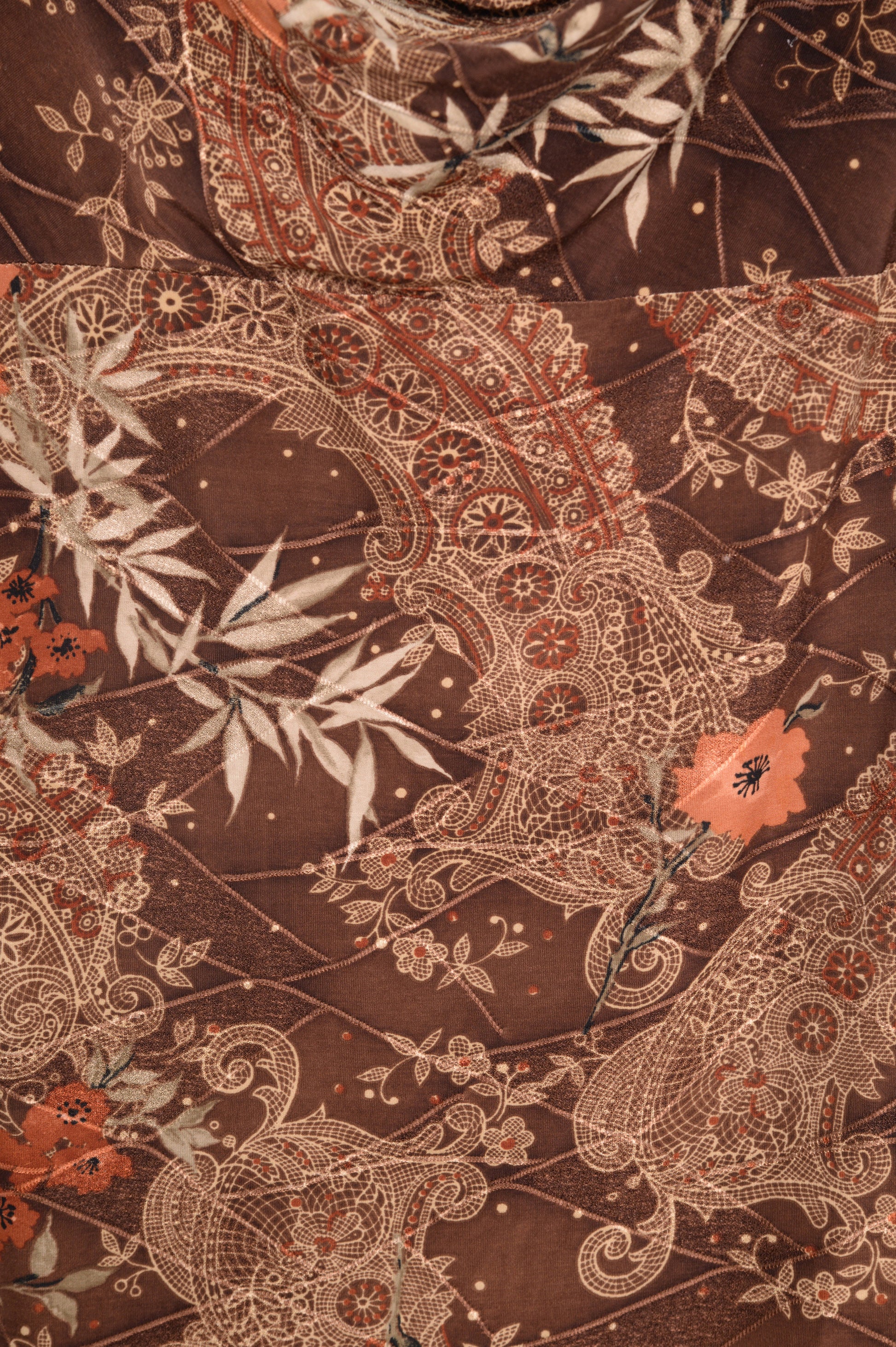 Brown Paisley Mini Dress