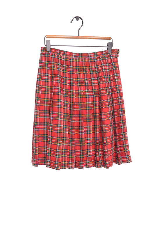 1990's Plaid Midi Skirt